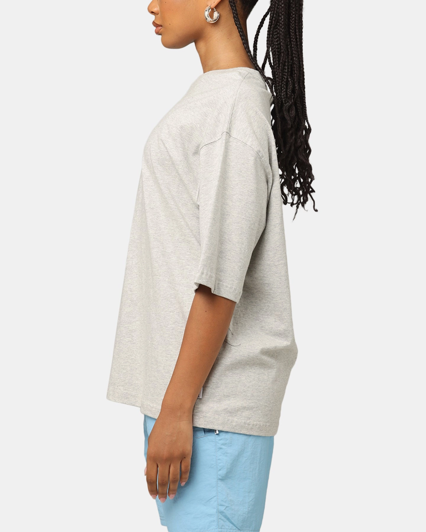 Carre Blanc Boxy T-Shirt Grey Marle Travel Trend