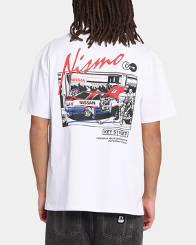 Key Street Bathurst Pits T-Shirt White skinny but not tight