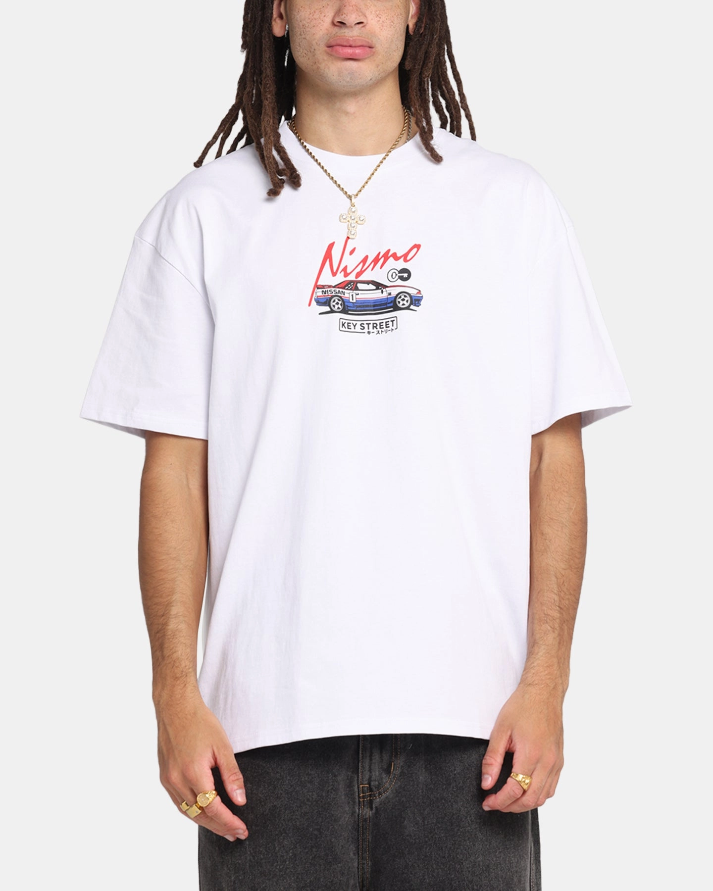 Easy and Relaxed Key Street Bathurst Pits T-Shirt White