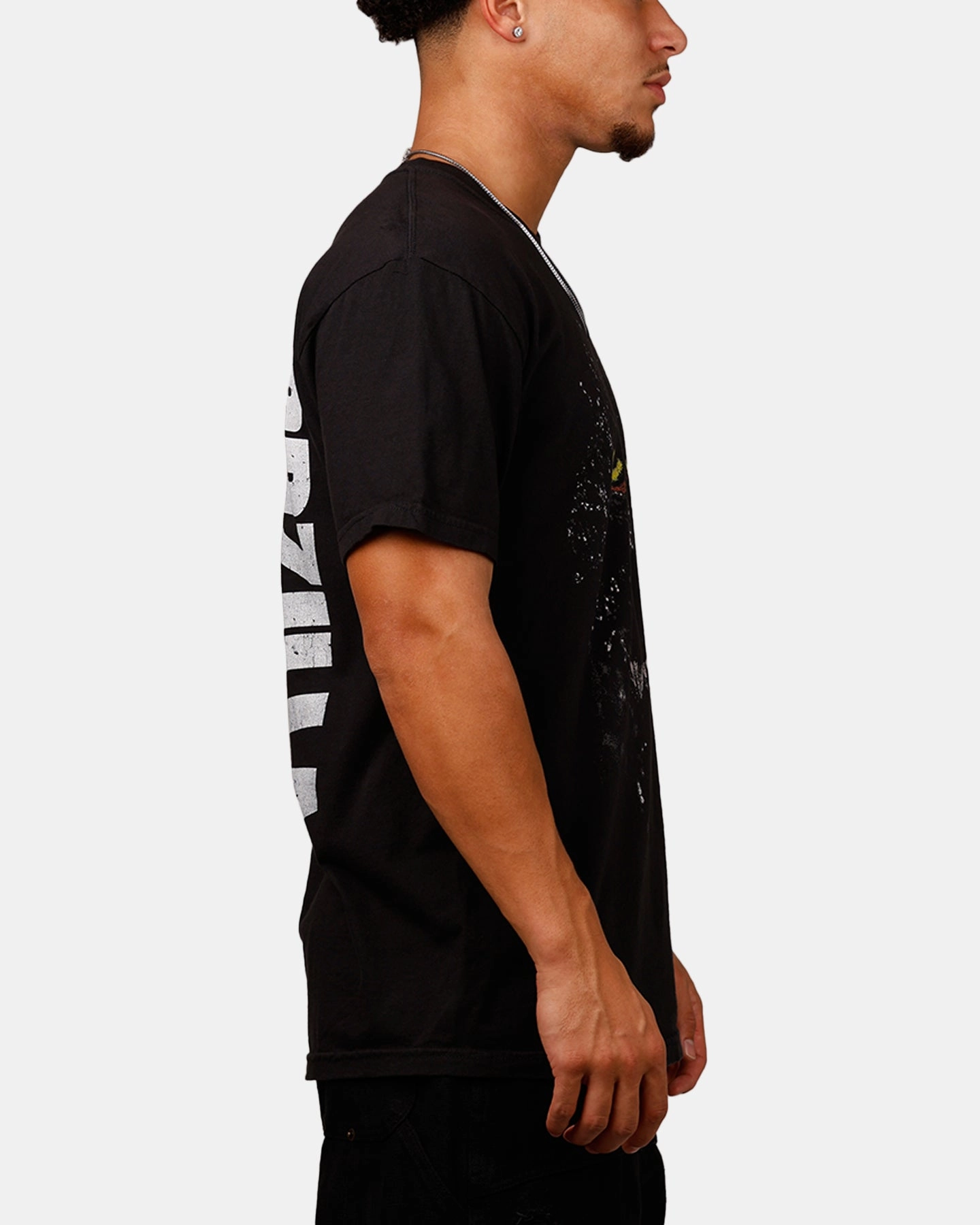 Comfortable Style Durable Material Ripple X Godzilla Big Head Godzilla T-Shirt Black