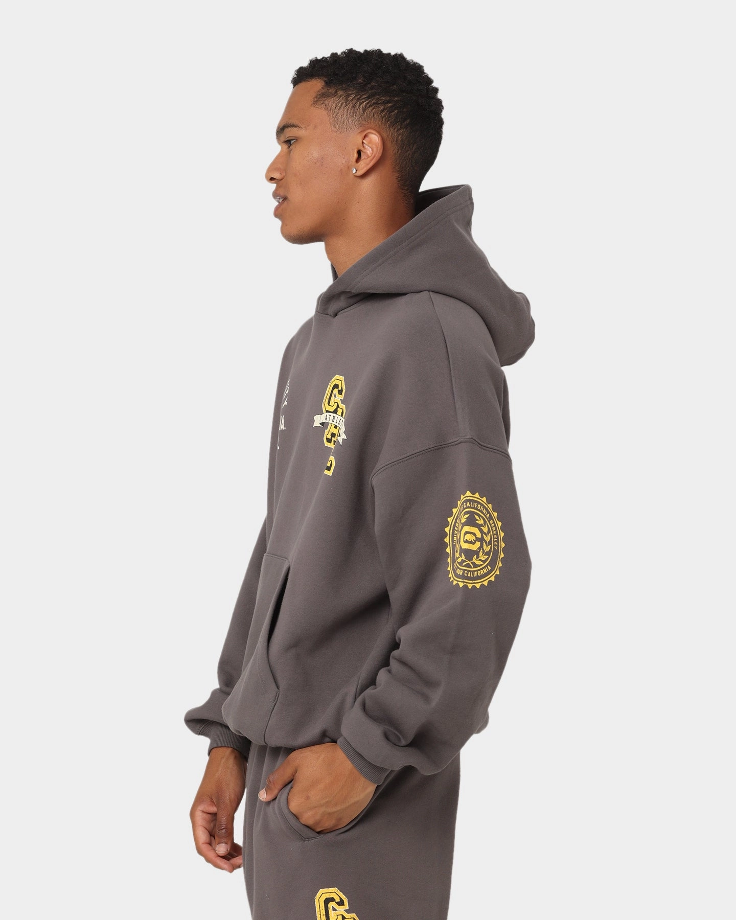 Heat Retention Technology Disseminate The New Establishment College Captain Berkeley Hoodie Vintage Charcoal