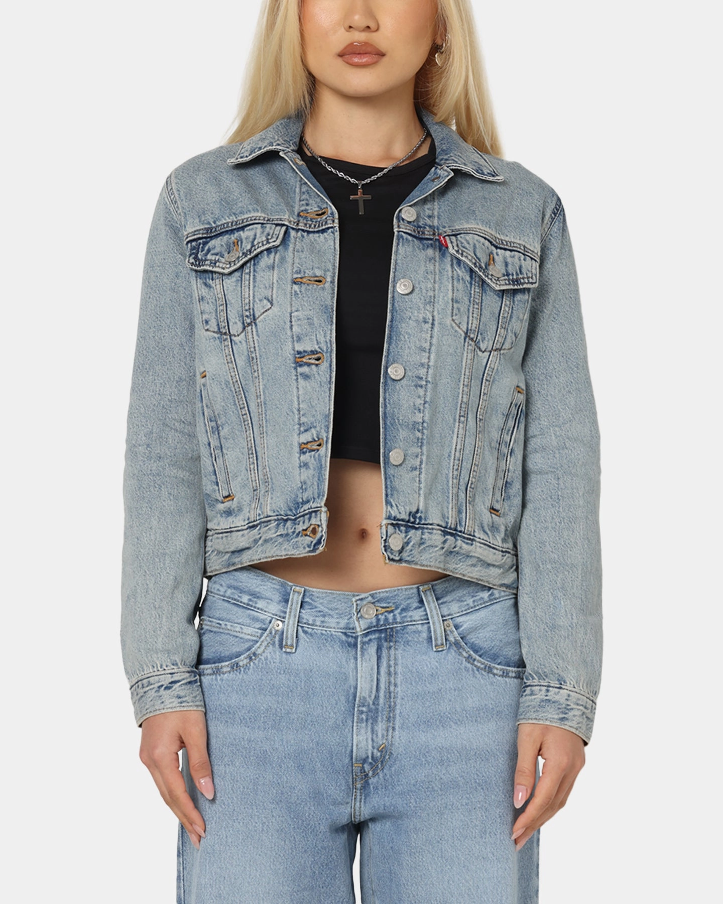 Levi Strauss And Co Women's Original Trucker Jacket Blue Sale