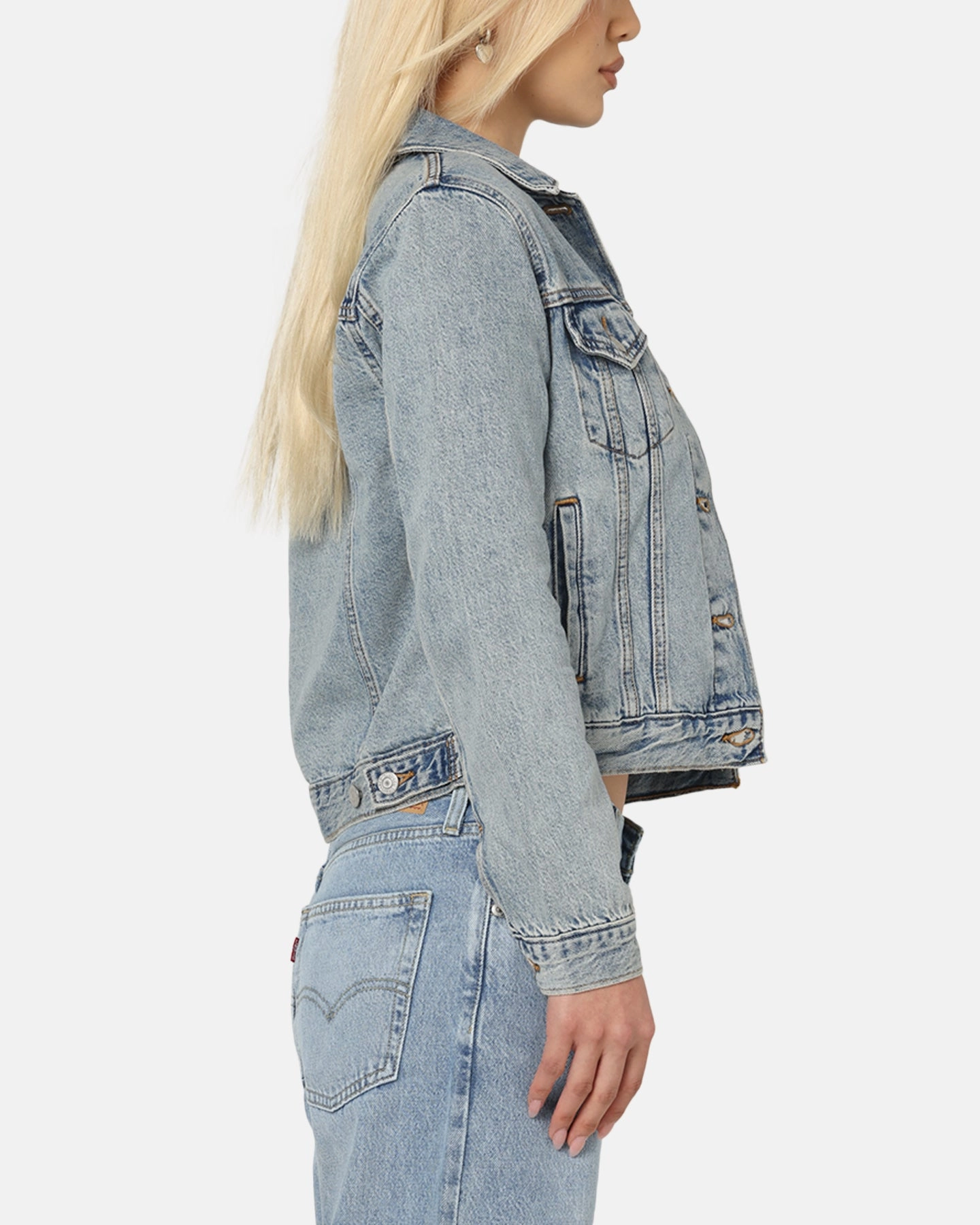 Levi Strauss And Co Women's Original Trucker Jacket Blue Evolve