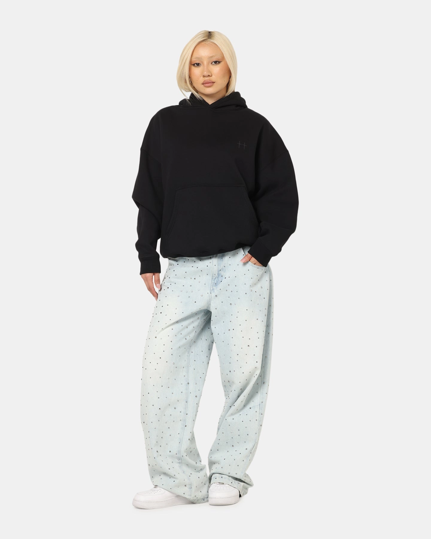 Saint Morta Studios Boxy Hoodie Black Remember