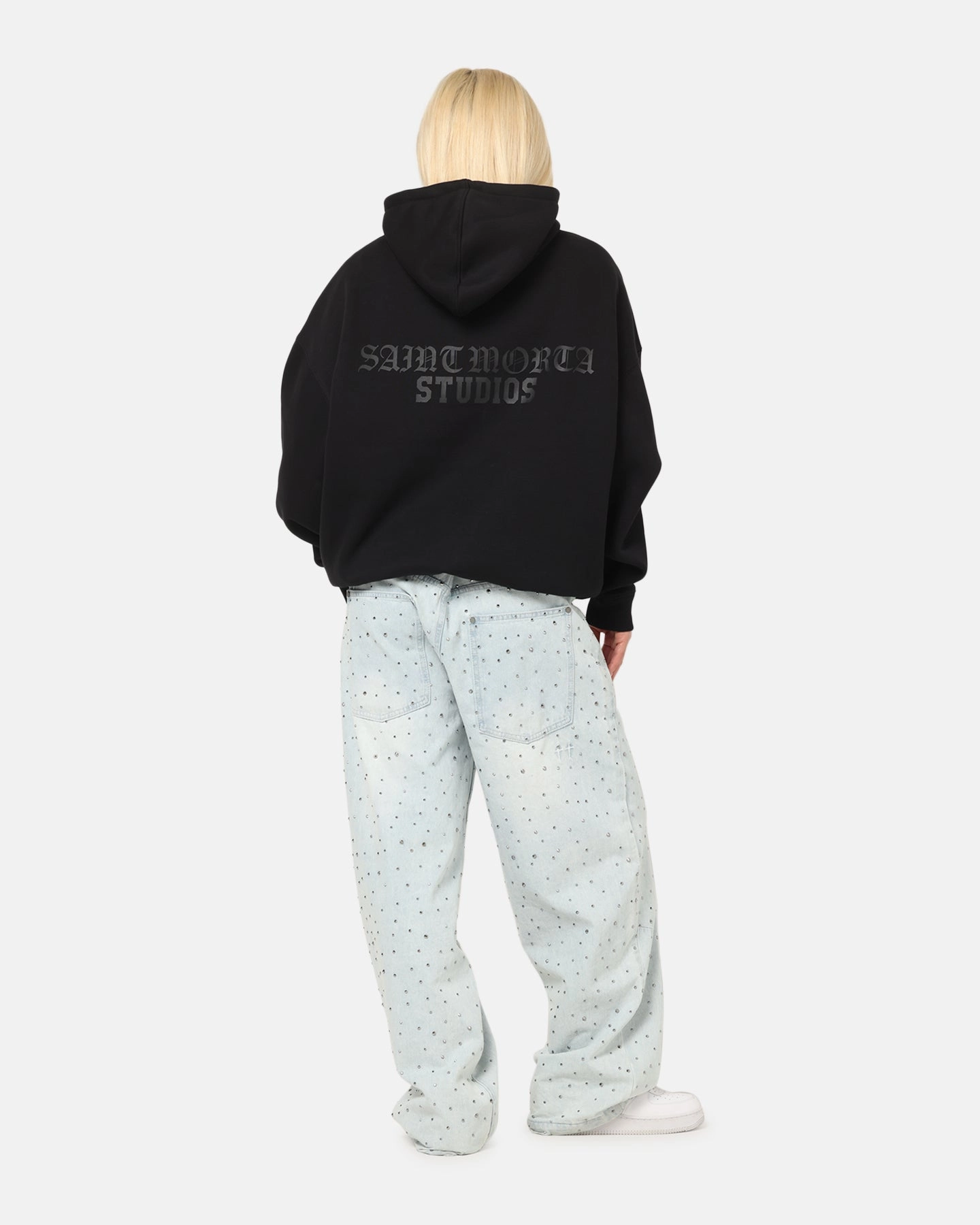 All Purpose Outerwear Saint Morta Studios Boxy Hoodie Black