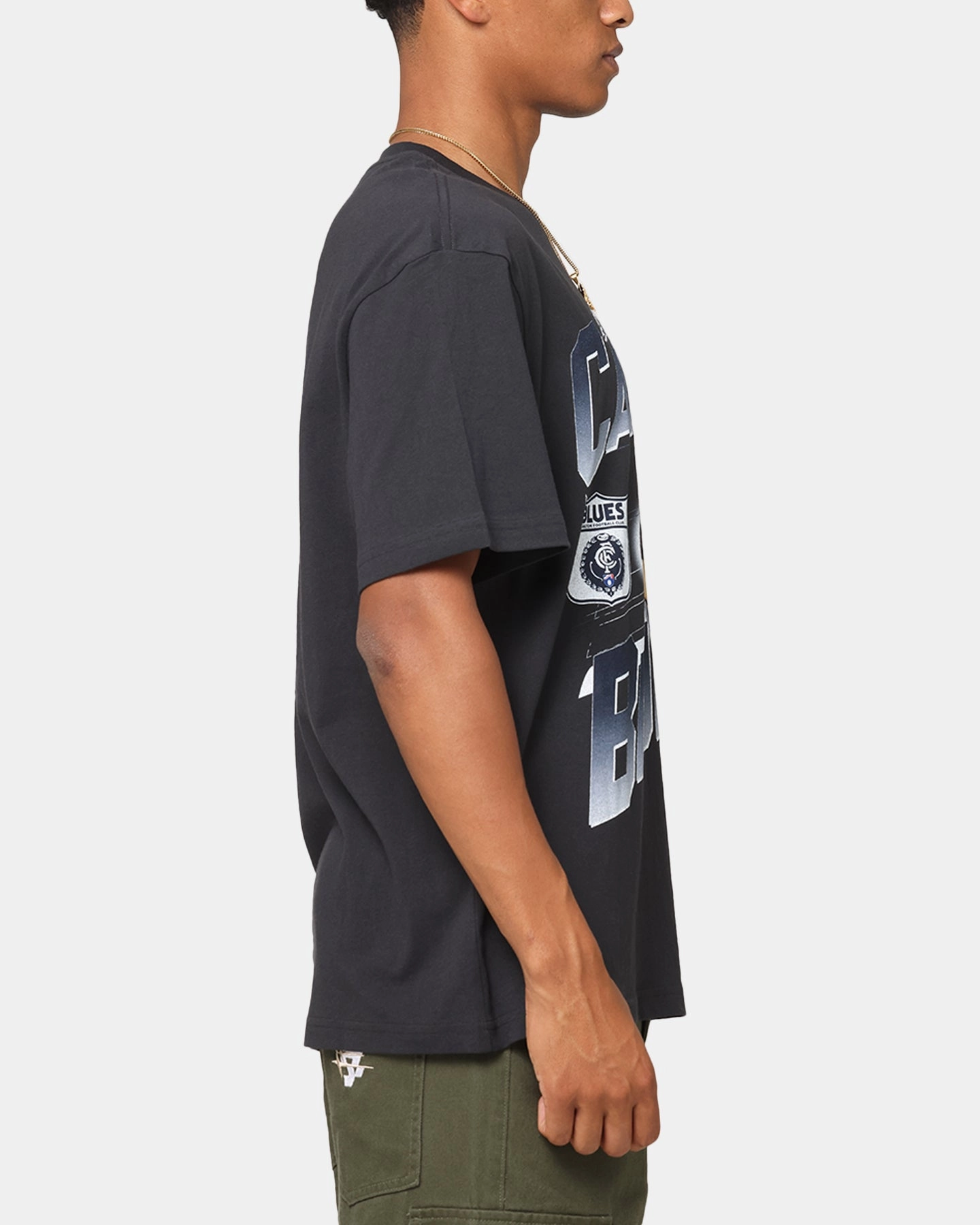 Minimal Comfort Mitchell & Ness Carlton Blues Mascot Character T-Shirt Faded Black