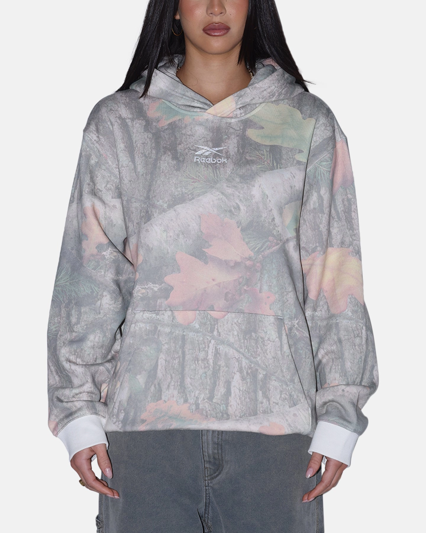 Reebok X Market All Over Print Hoodie Real Tree Camo Fashionable Shield performance day