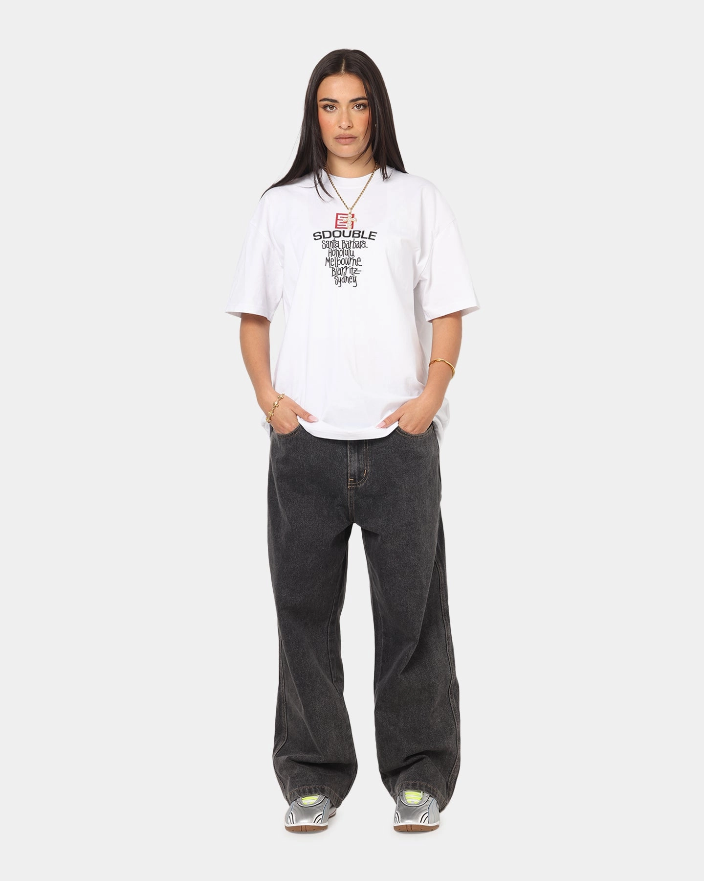 Functional Style ReinforcedShoulderPanels S Double Cities T-Shirt White