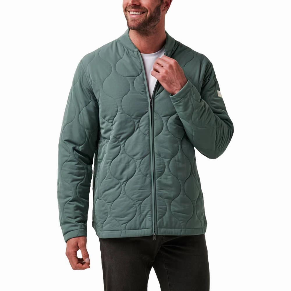 TravisMathew Come What May Golf Jacket Balsam Green - FW23 Men Quick Release Buckle All Season