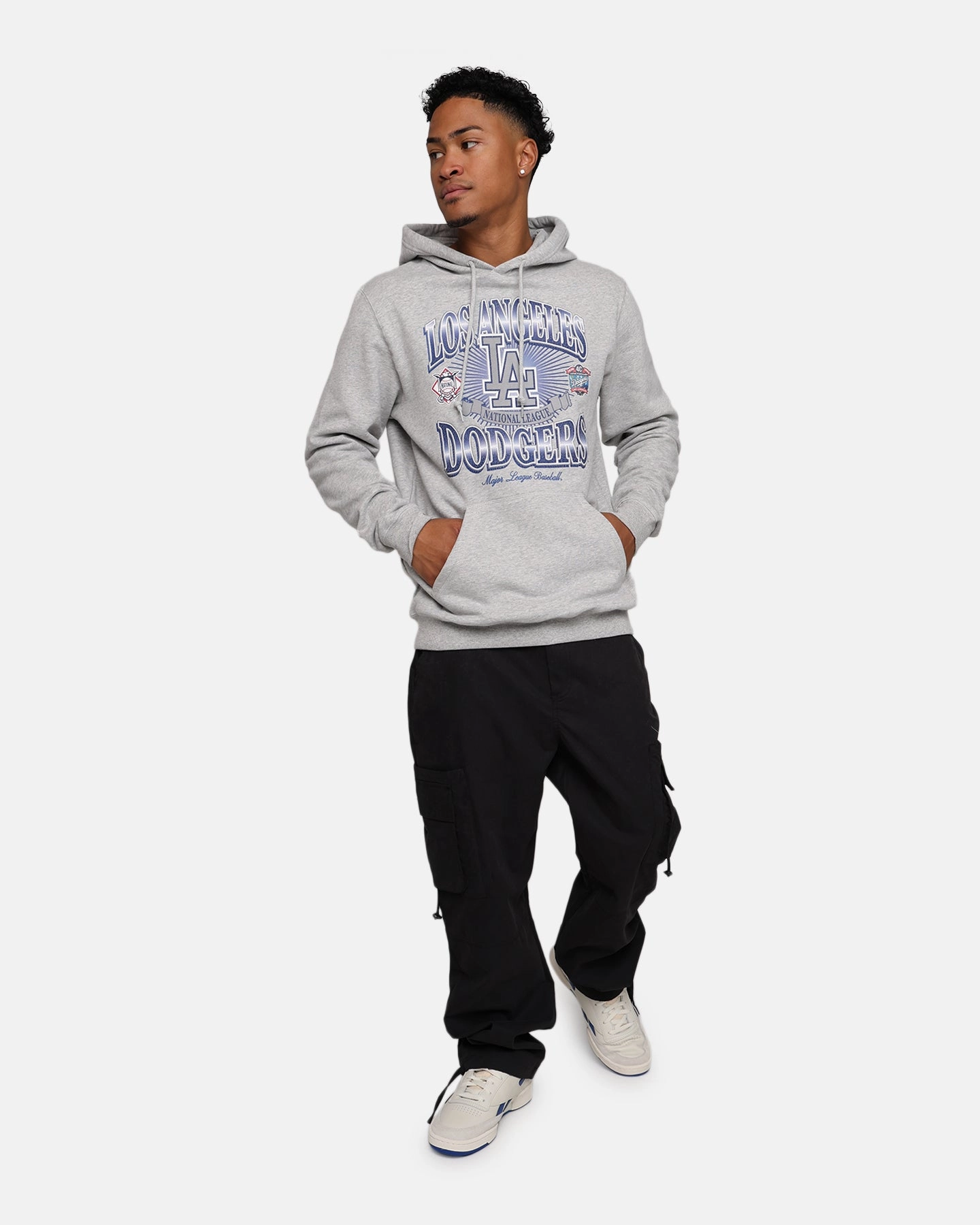 New Era Los Angeles Dodgers Pullover Hoodie Grey Noise Free Movement