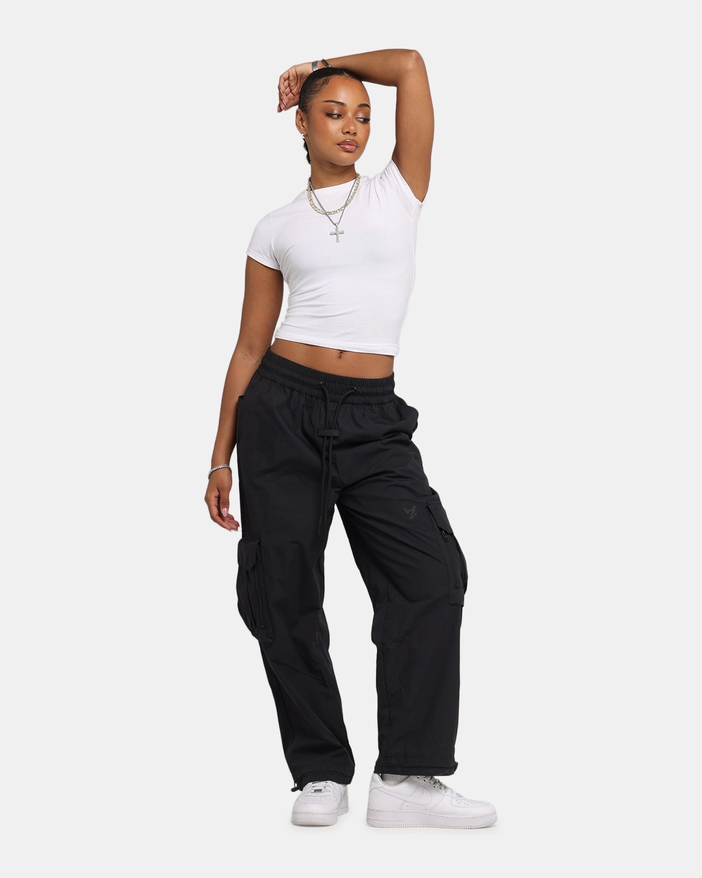 High Quality Material The Anti Order Anti Miltary Cargo Joggers Black