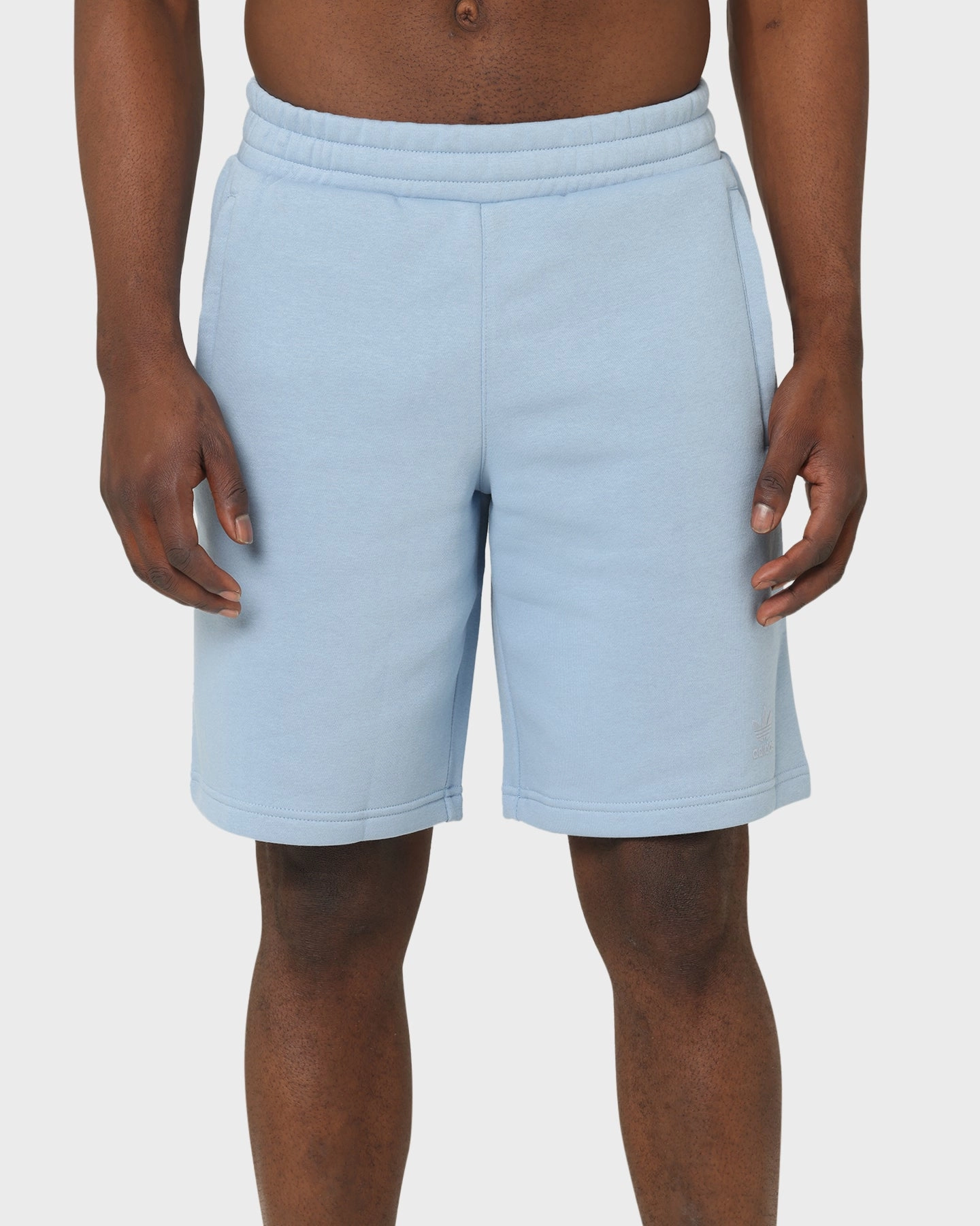 Anti Pilling Fabric Adidas Trefoil Shorts Ambient Sky
