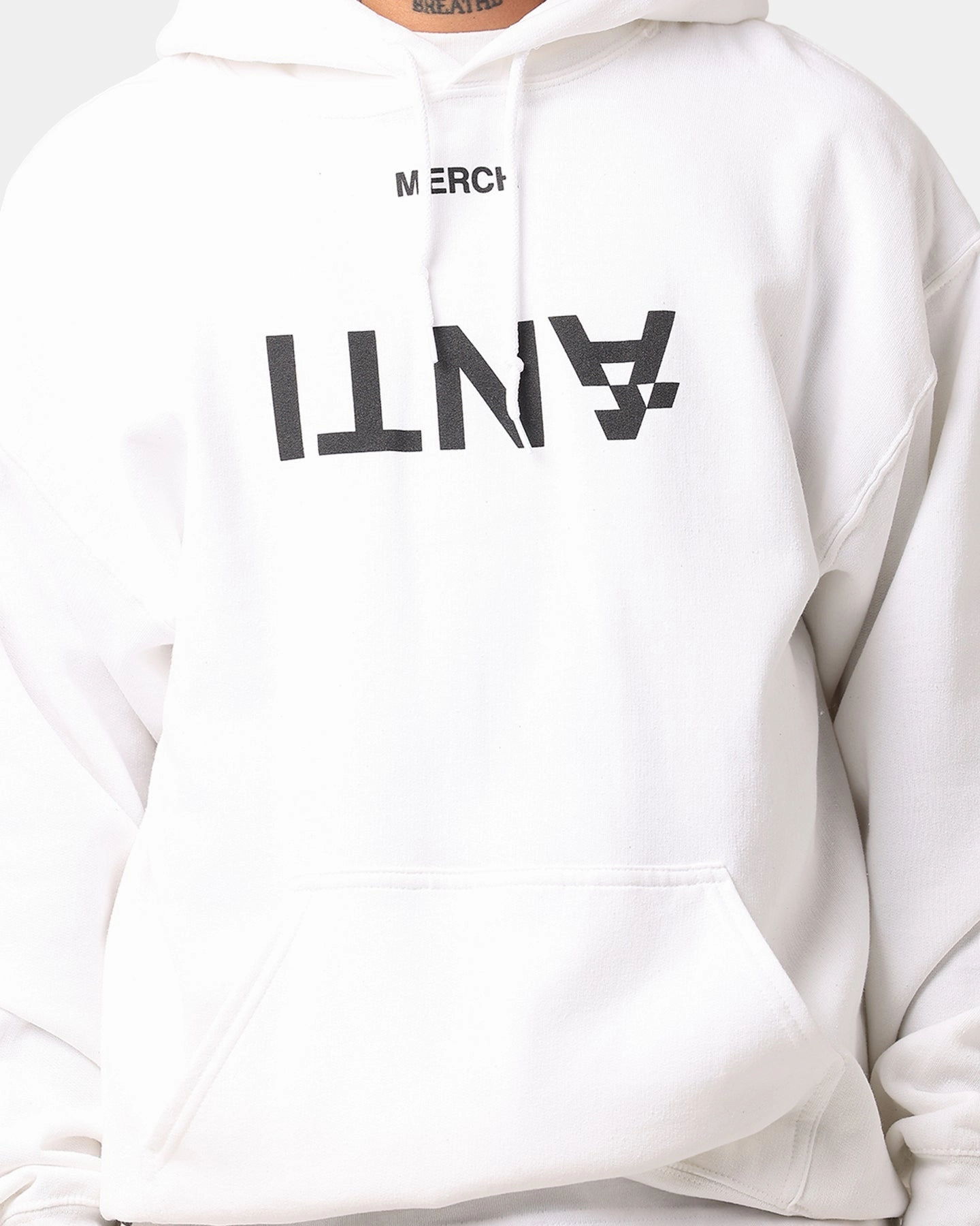 Desire Flexible Hood The Ant Order Anti Merch Hoodie White