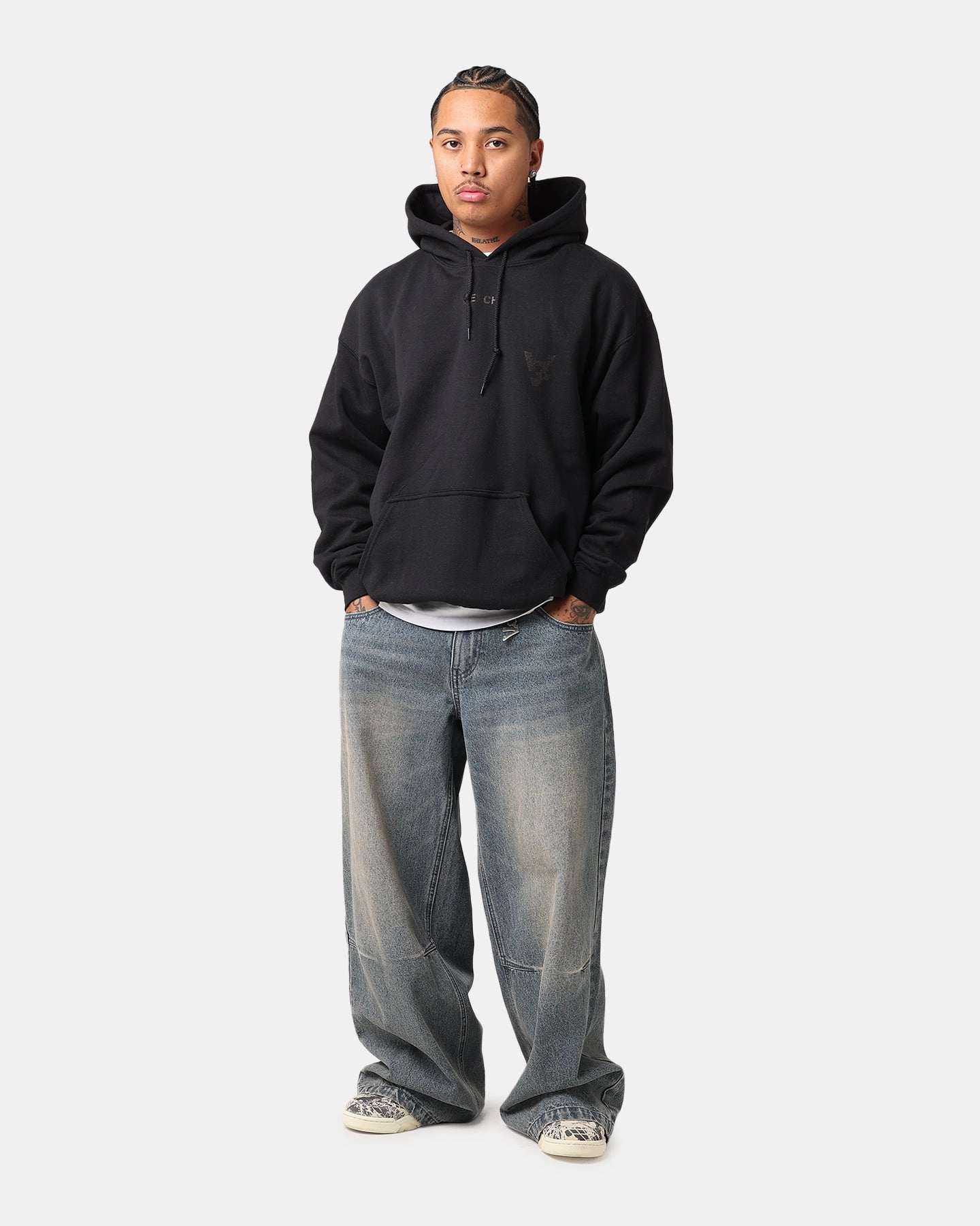 pattern - mixing The Anti Order A Logo Merch Hoodie Black