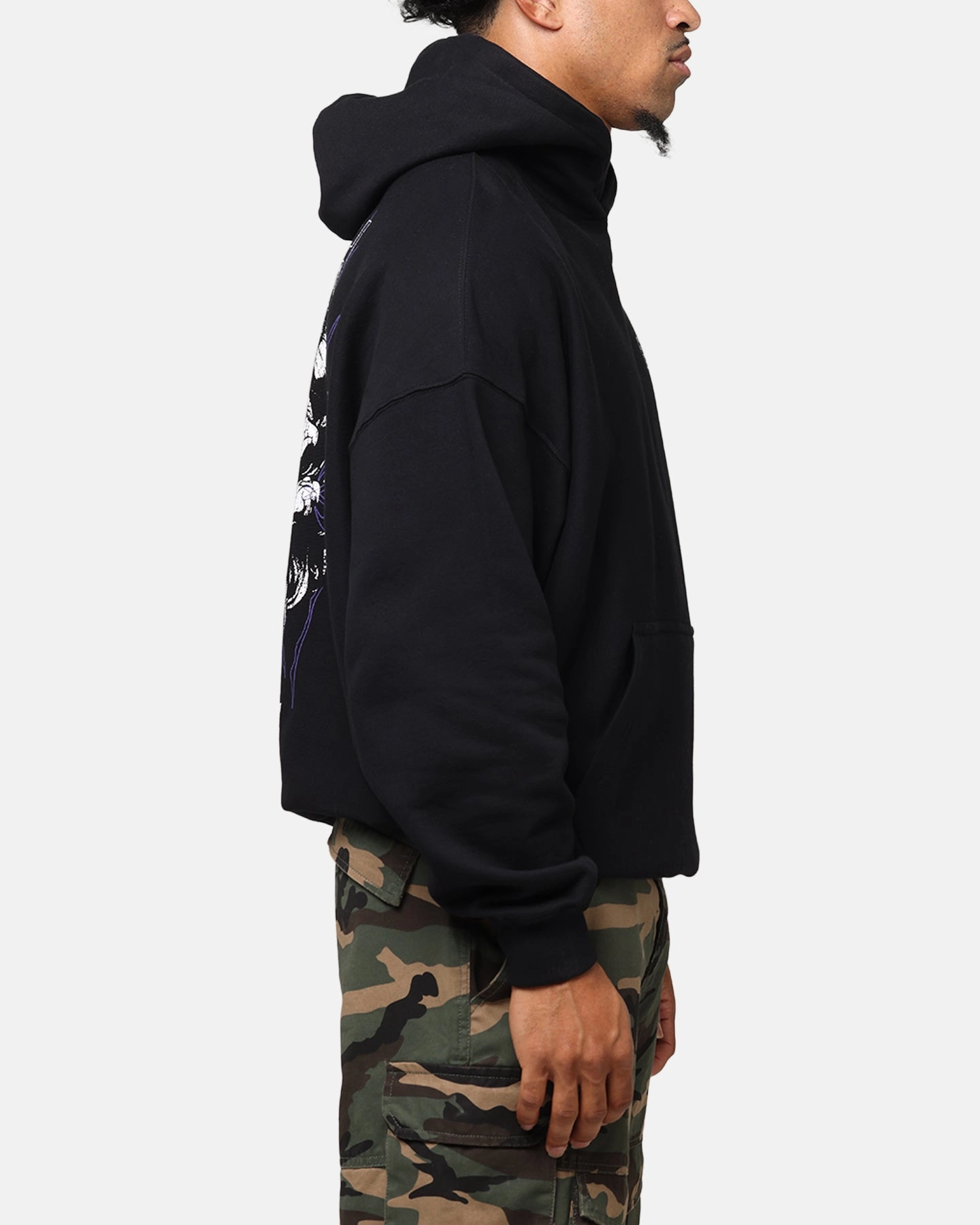 planned purchase Double Stitched Edging The Anti Order Agma Boxy Hoodie Black