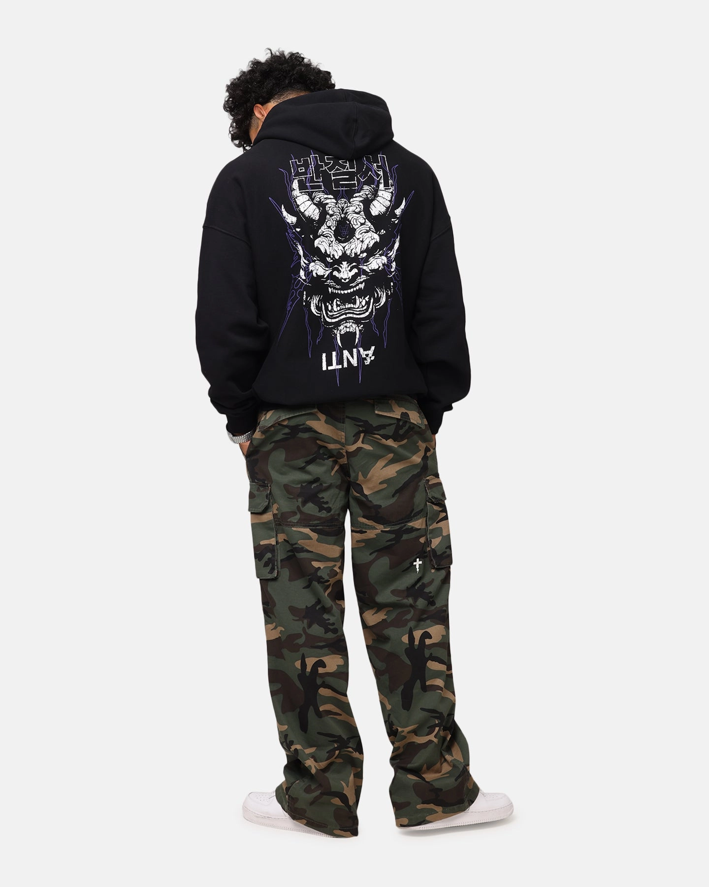 Street Edge Infatuation The Anti Order Agma Boxy Hoodie Black