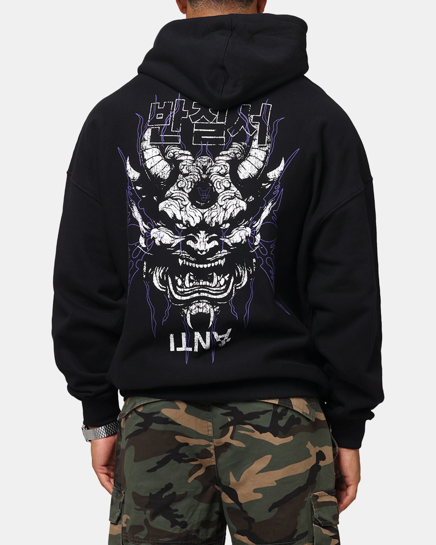 Treasure back - to - school The Anti Order Agma Boxy Hoodie Black