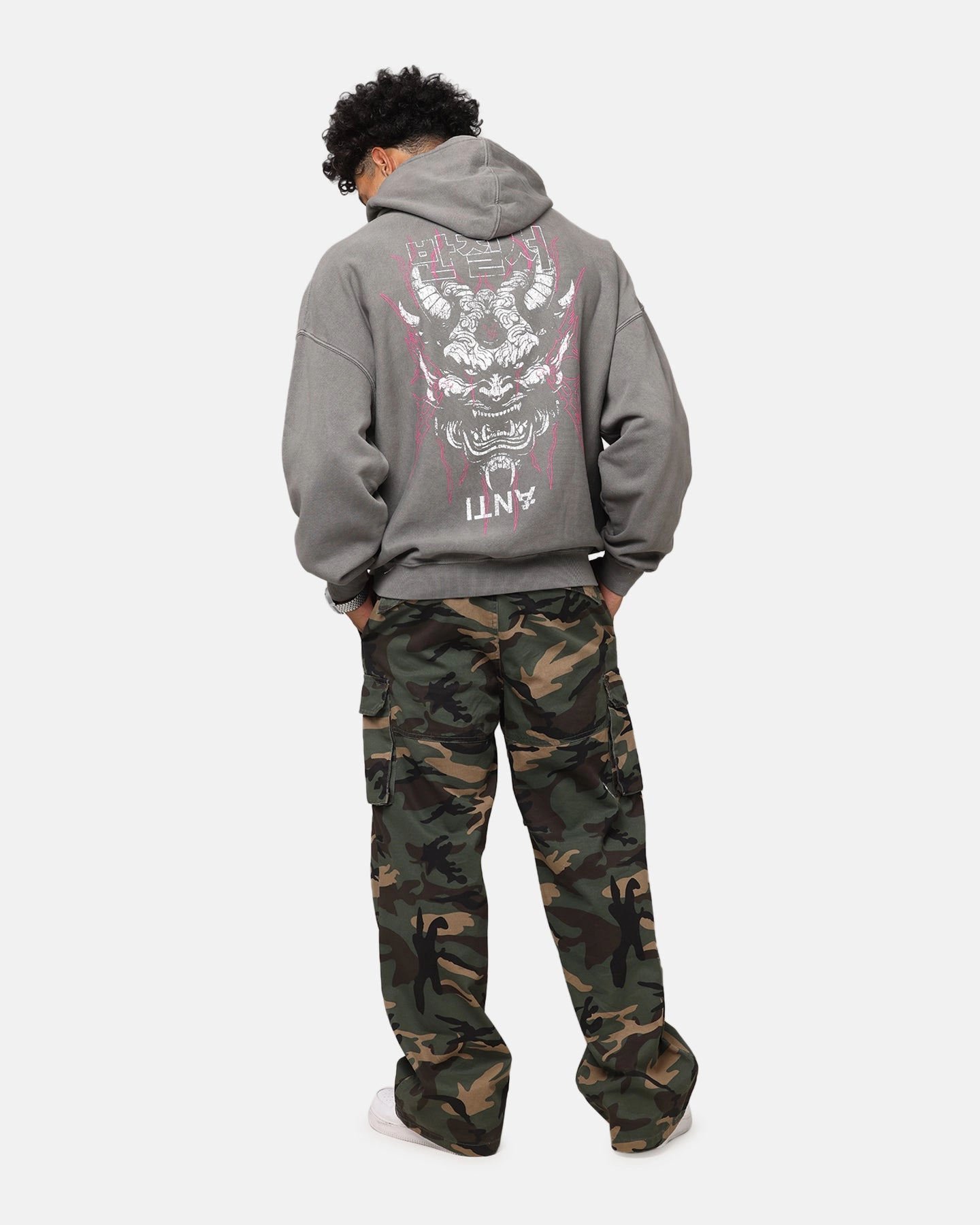The Anti Order Agma Boxy Hoodie Washed Charcoal Minimal Look Sports Jacket
