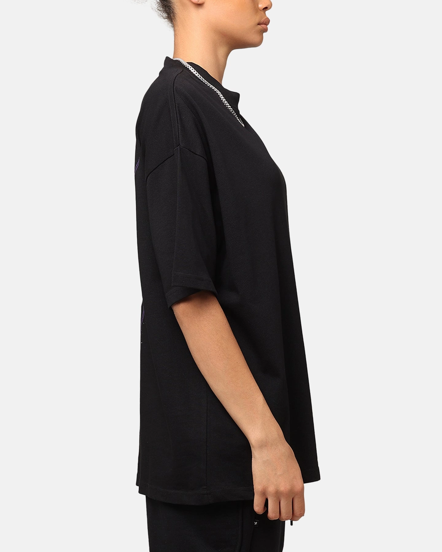 The Anti Order Agma Mock Neck T-Shirt Black Natural Fiber Blend EasyCareFabric