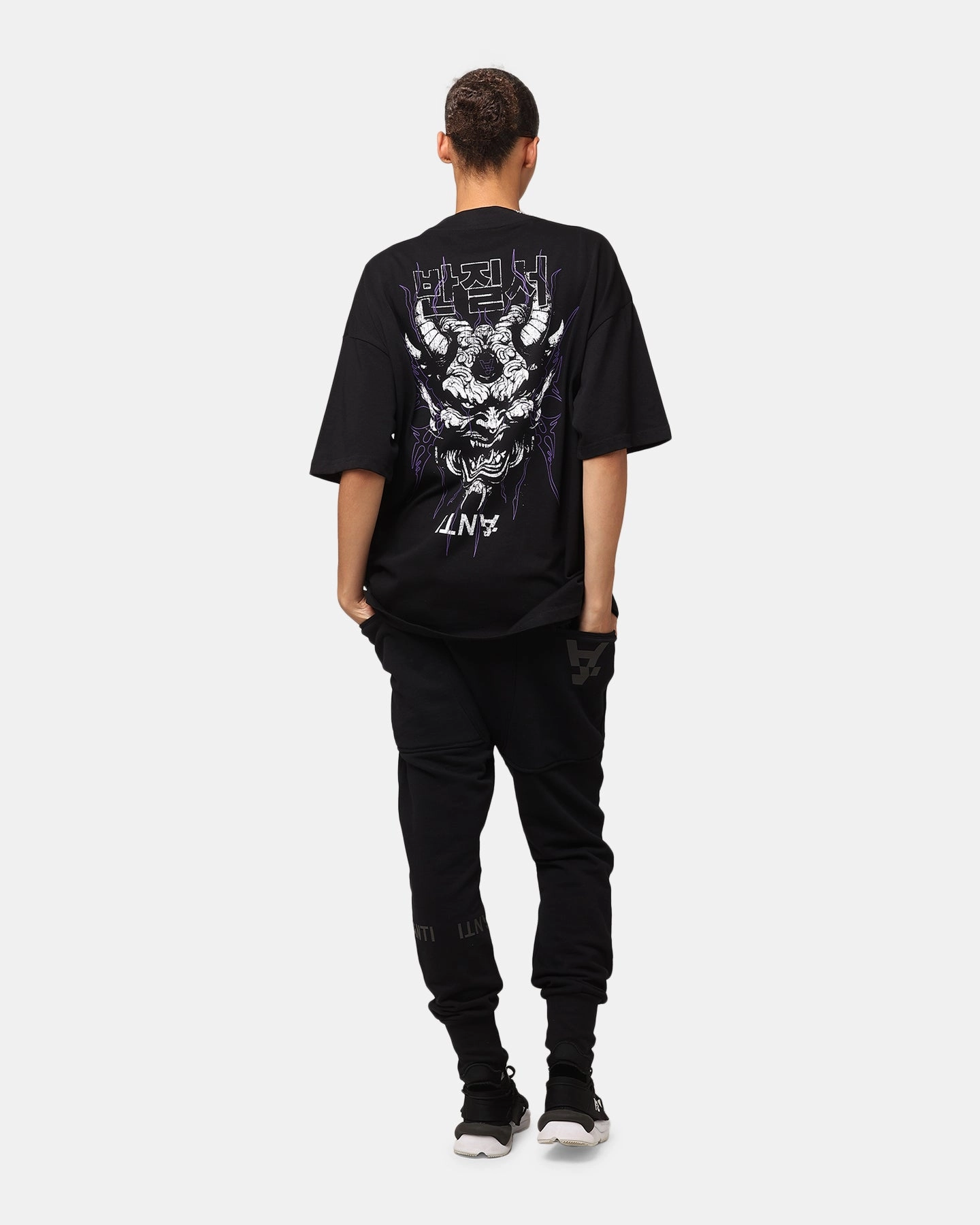 Anti-pilling The Anti Order Agma Mock Neck T-Shirt Black
