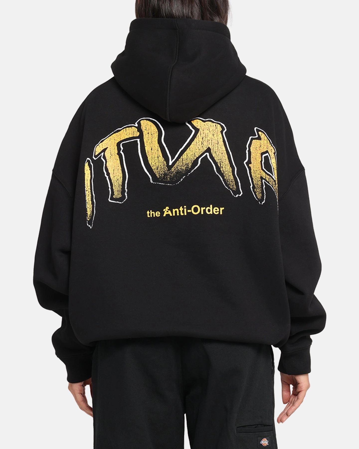suitable for community activities The Anti Order Anti Collegate Boxy Hoodie Black
