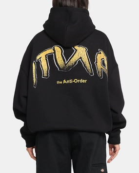 suitable for community activities The Anti Order Anti Collegate Boxy Hoodie Black