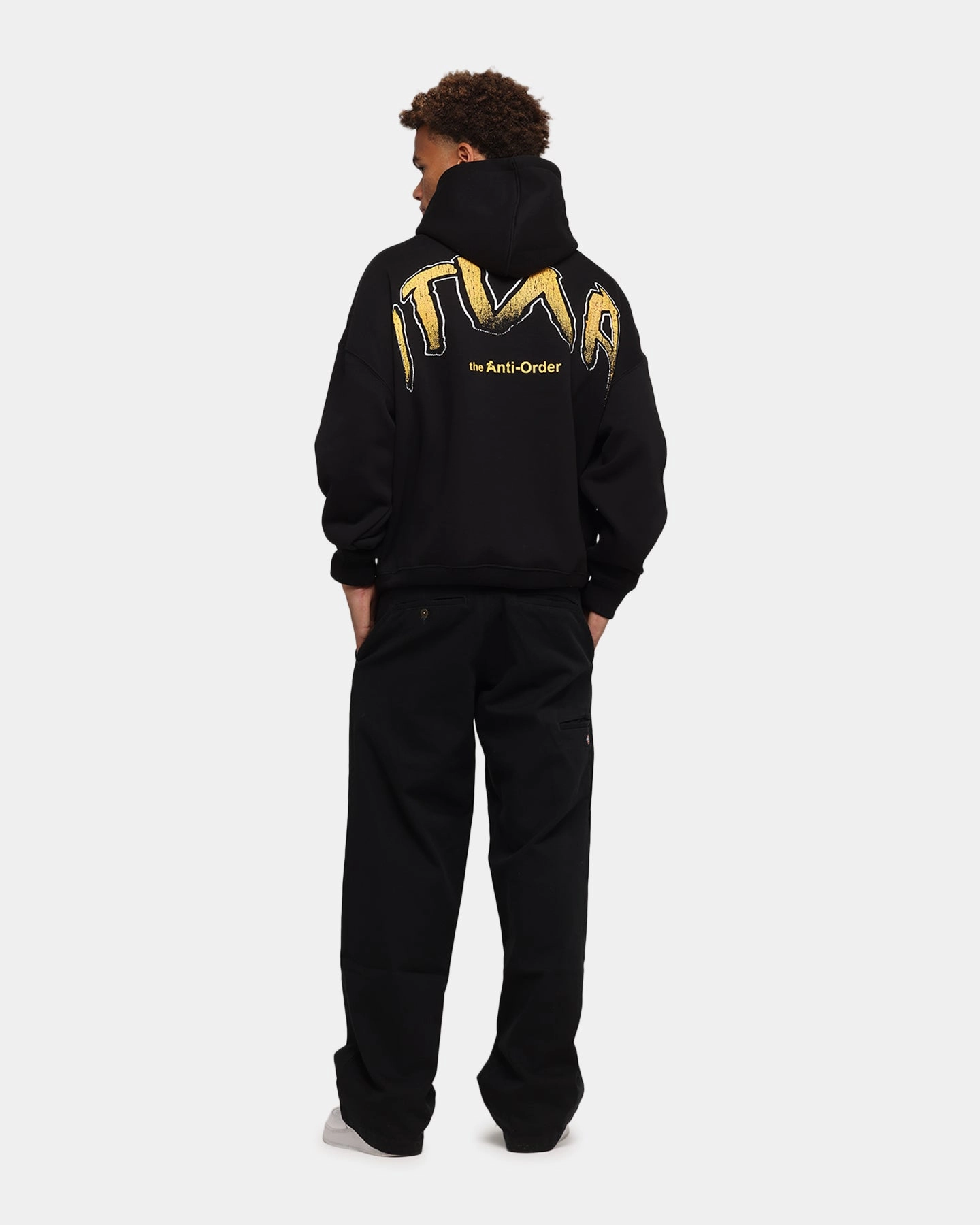 The Anti Order Anti Collegate Boxy Hoodie Black defense
