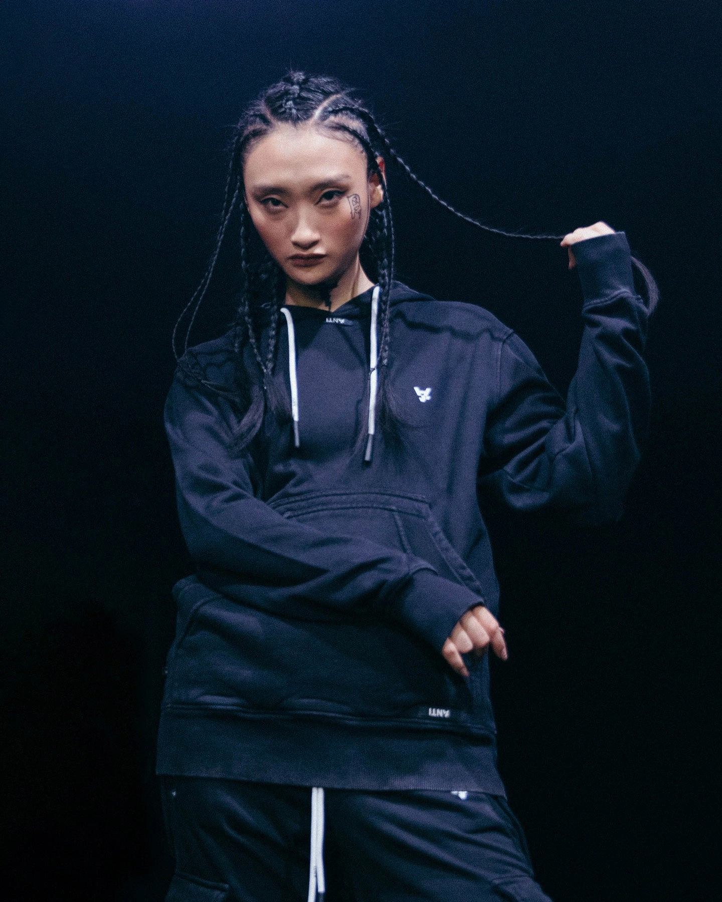 The Anti Order Anti Essential Hoodie Vintage Black Durable Stitching Weather resistant