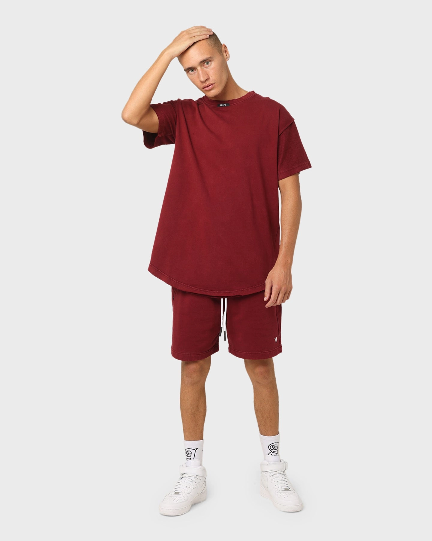 Silk combination The Anti Order Anti Essential Non Seam T-Shirt Vintage Maroon