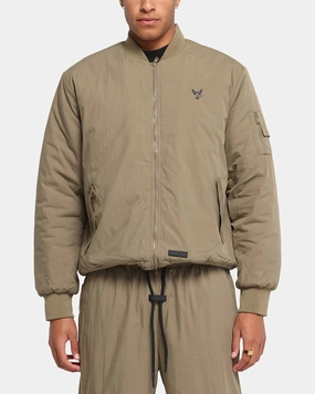 The Anti Order Anti Essential Oversized Bomber Jacket Dark Taupe Effortless Wear ZipperClosure