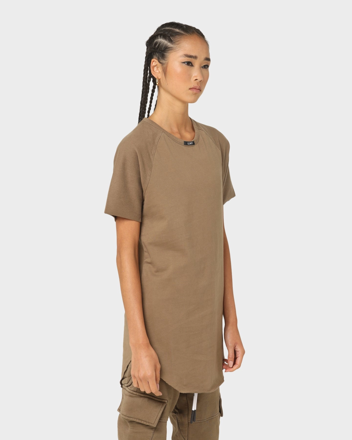Fur combination Sporty Fashion The Anti Order Anti Essential Regulation T-Shirt Vintage Brown