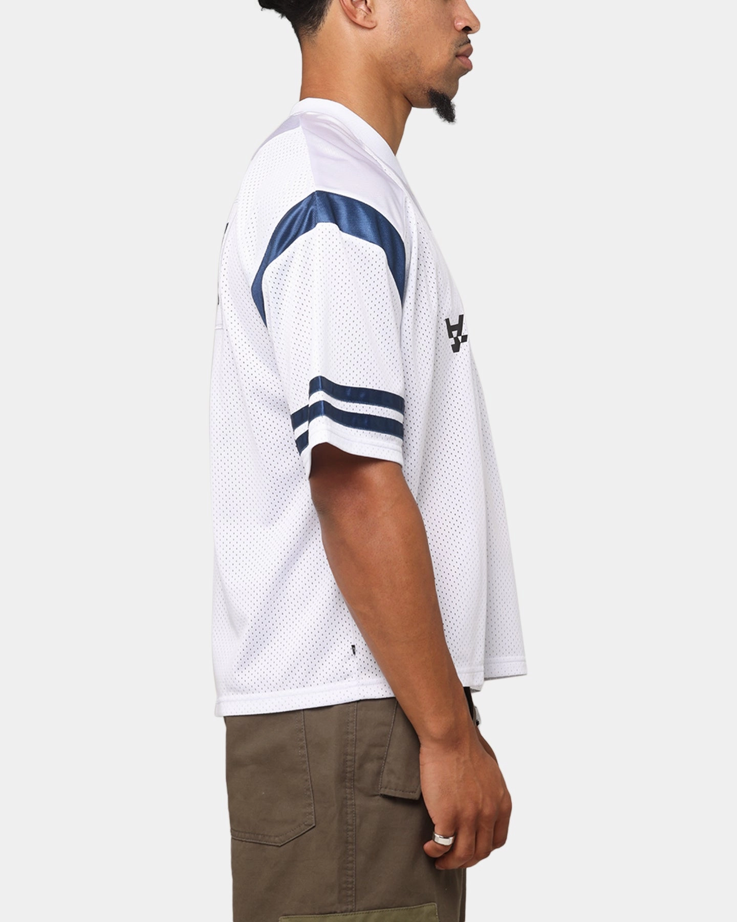 The Anti Order Anti Finals Jersey White/Navy High Collar Design Hygroscopic Fiber Blend