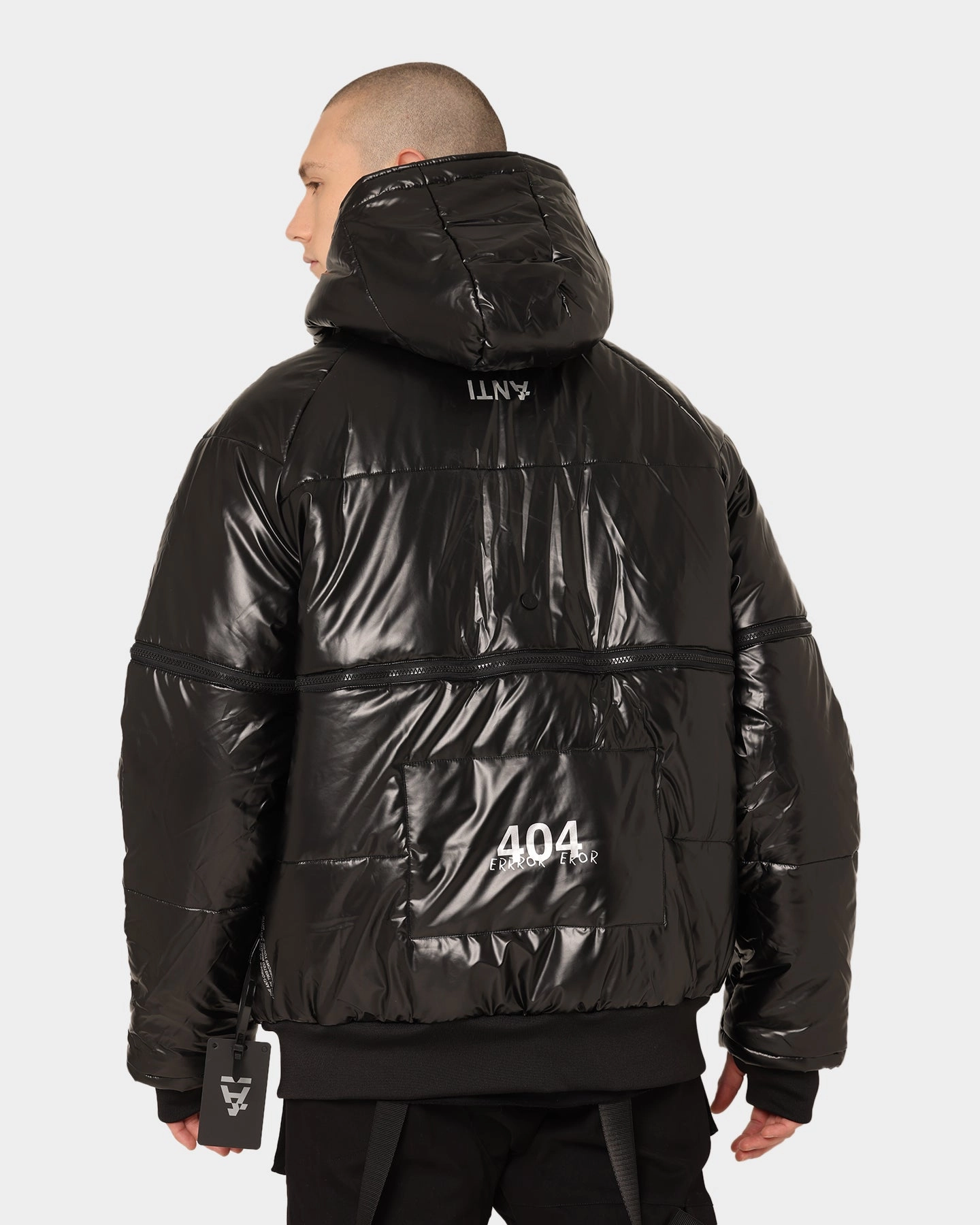 Multi Pocket Configuration The Anti Order Anti Joy Technical Puffer Jacket Black/Silver