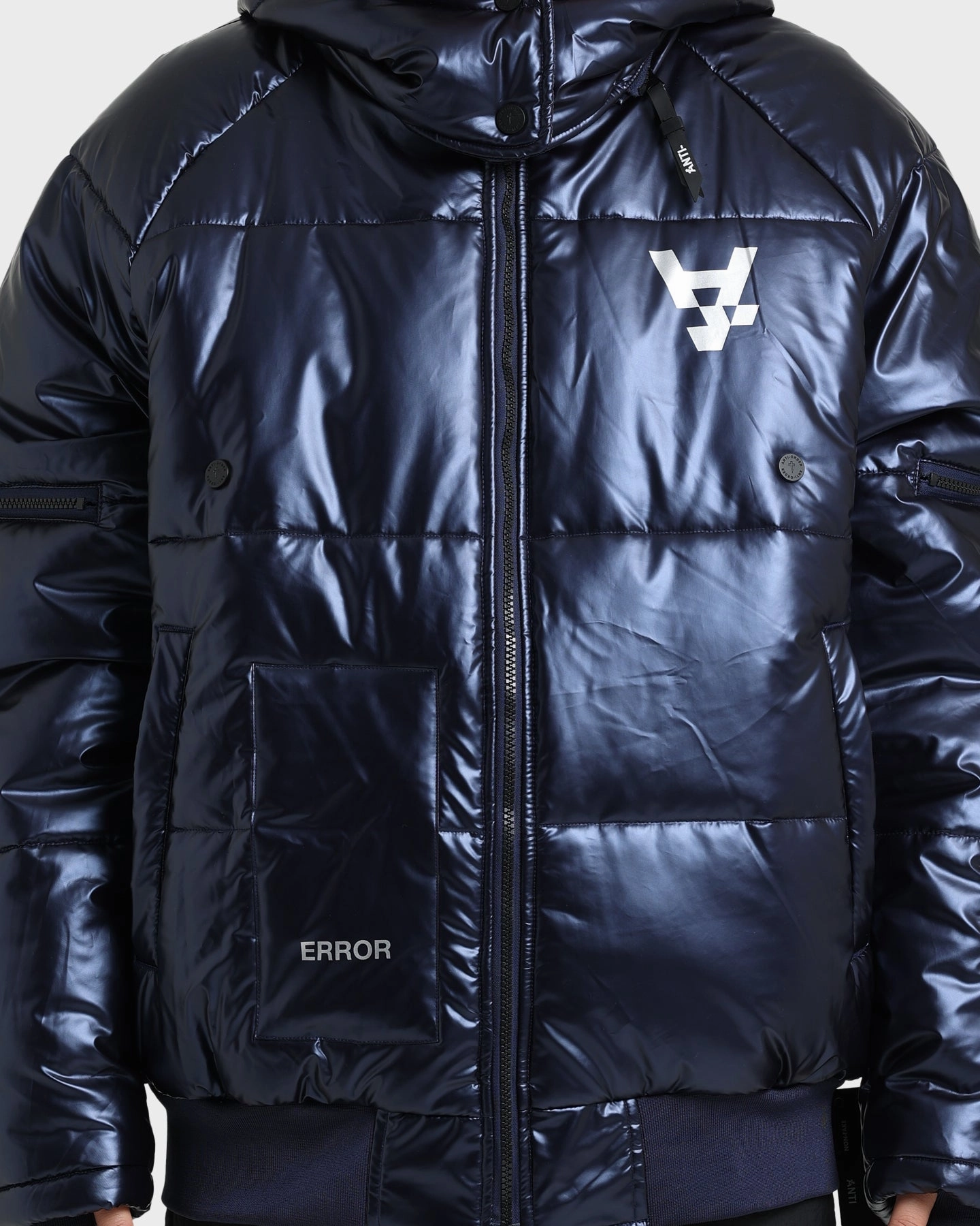 Secure Zip Pockets Keep The Anti Order Anti Joy Technical Puffer Jacket Dark Navy