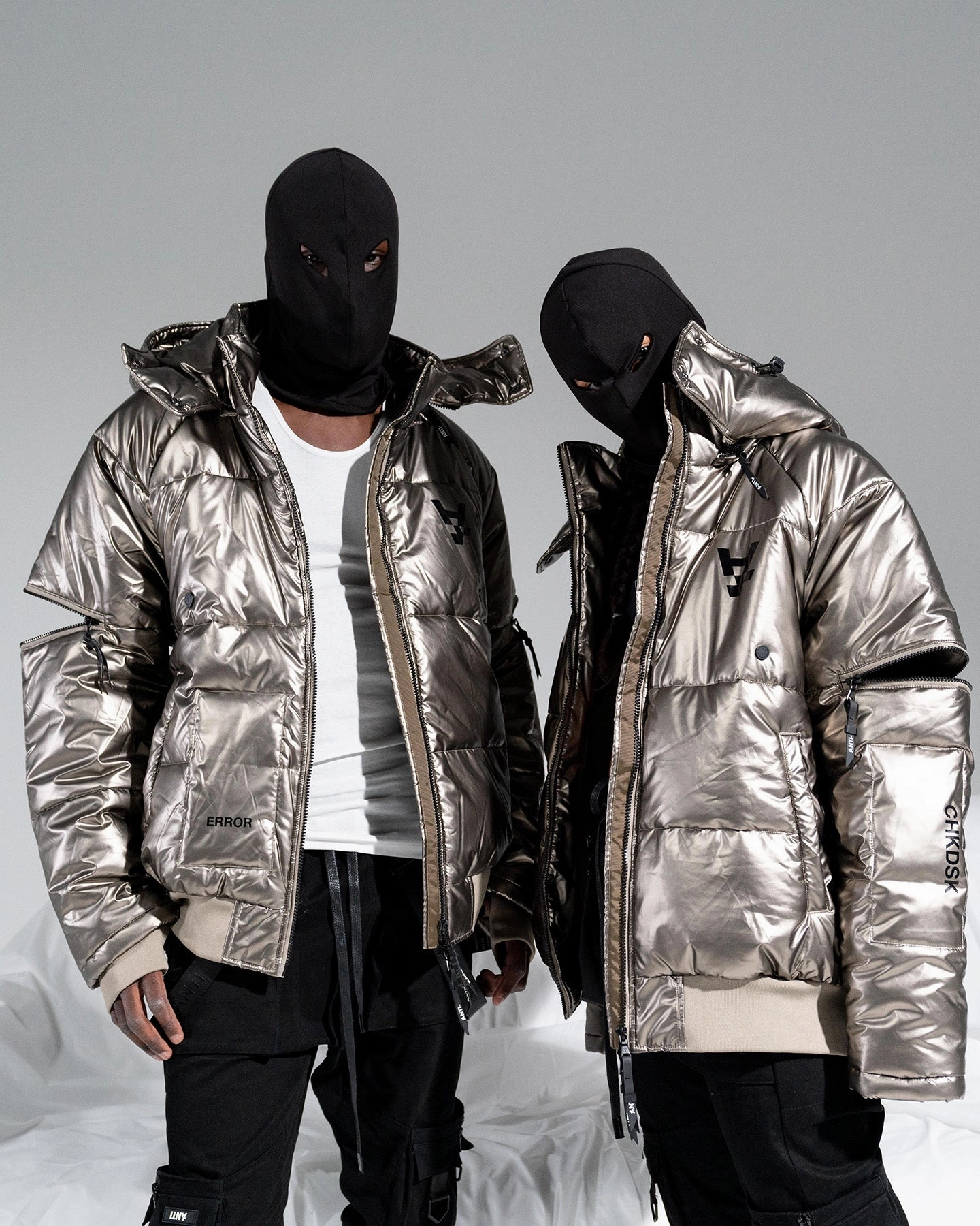 The Anti Order Anti Joy Technical Puffer Jacket Pewter Relaxed Cut models
