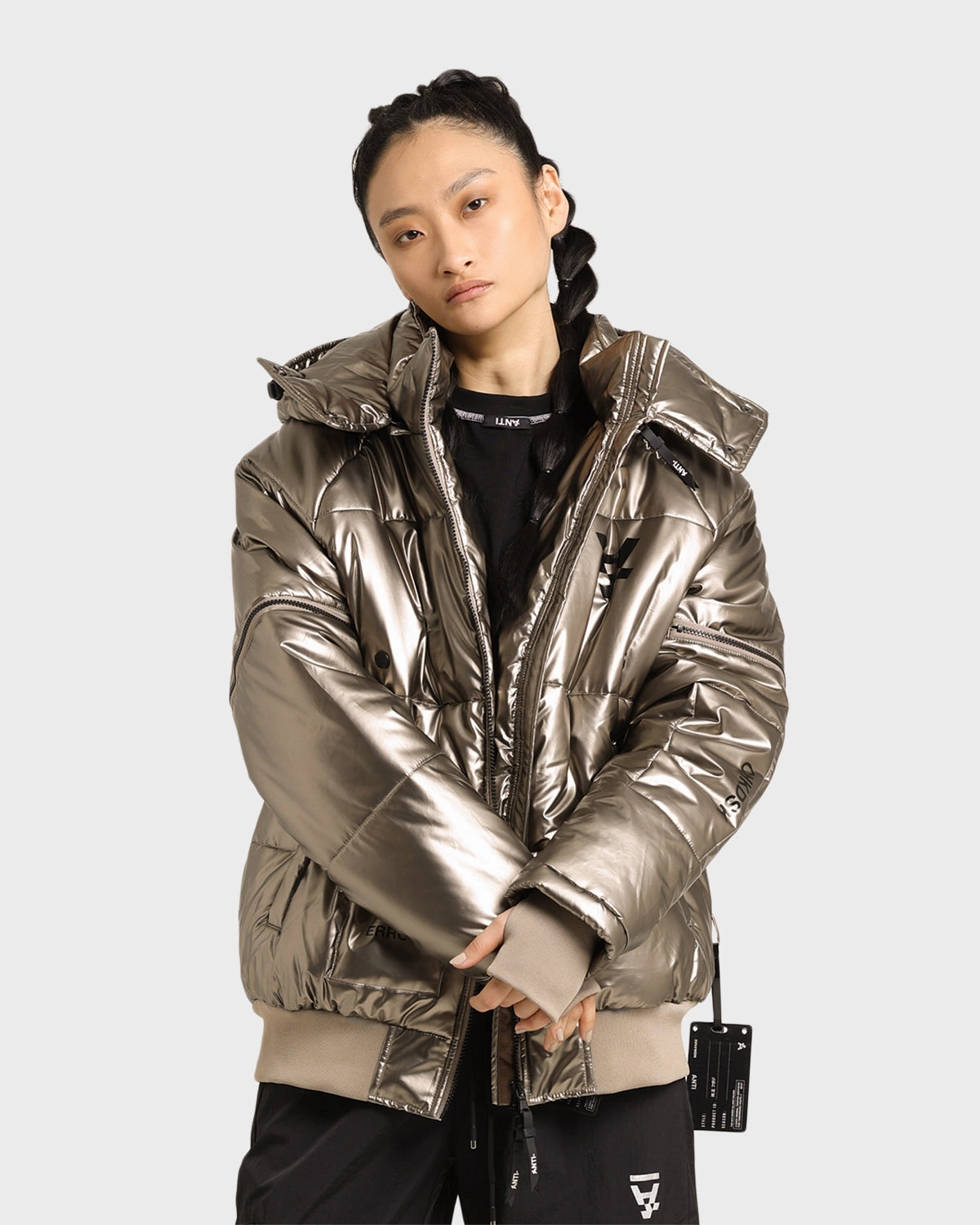 Kinetic Back Ventilation Keep The Anti Order Anti Joy Technical Puffer Jacket Pewter