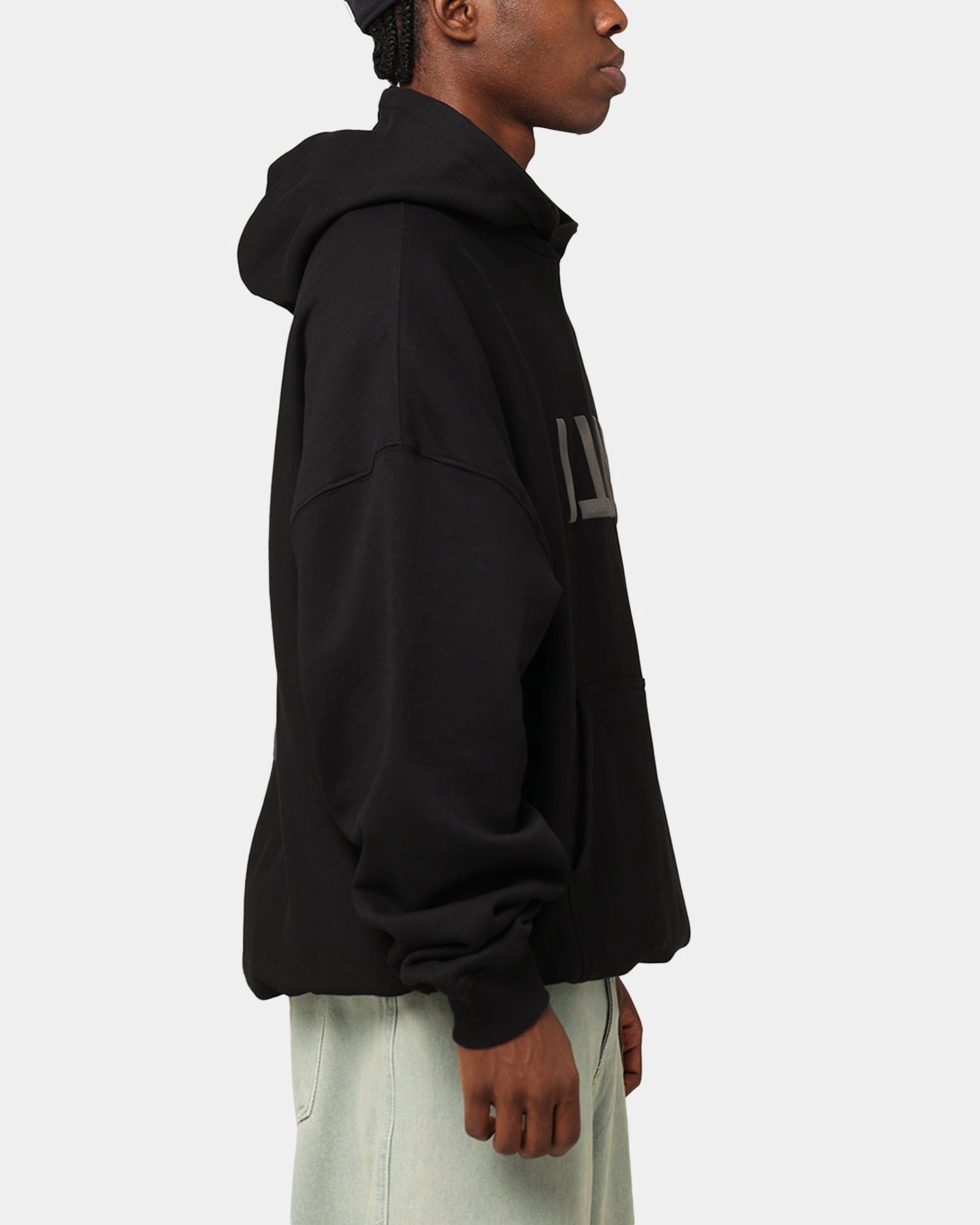 The Anti Order Anti Logo Boxy Hoodie Black Anti Snag Zipper Pulls