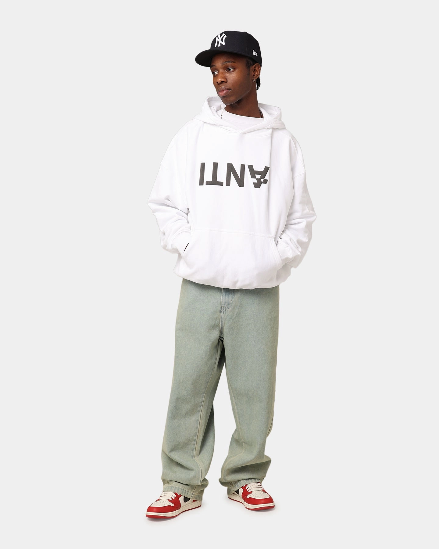 Transform The Anti Order Anti Logo Boxy Hoodie White