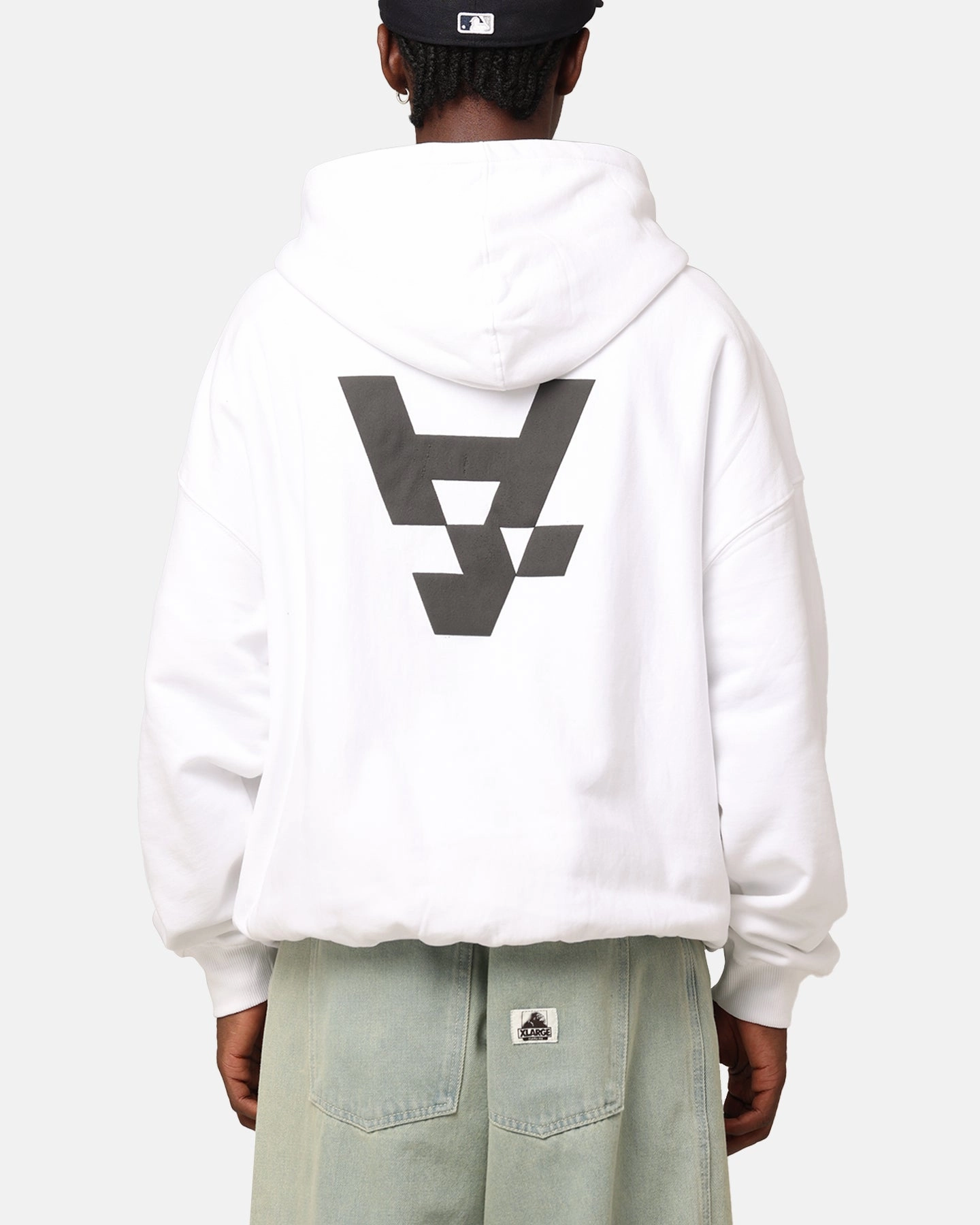 Fresh Look Lockdown Hood Toggle The Anti Order Anti Logo Boxy Hoodie White
