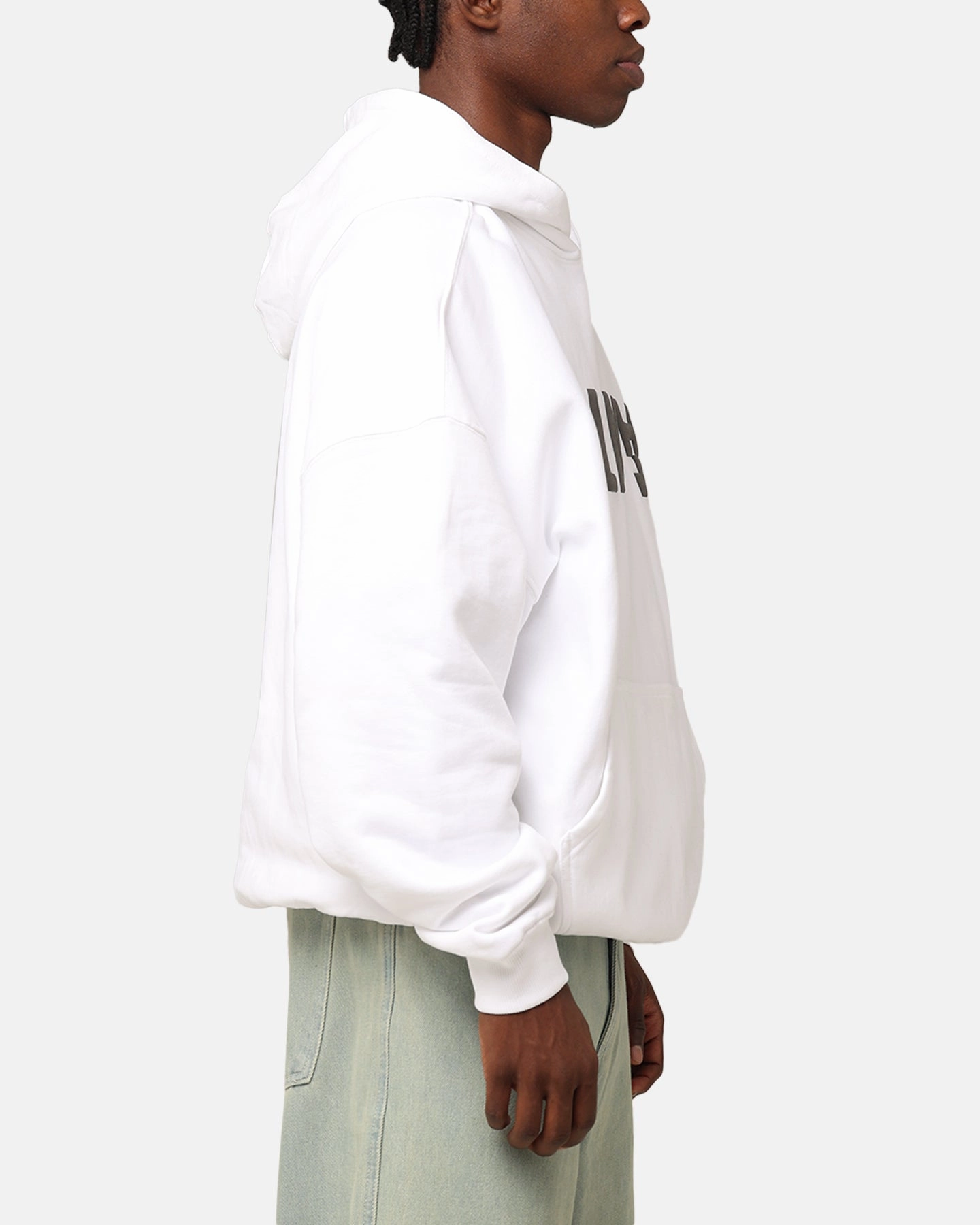 The Anti Order Anti Logo Boxy Hoodie White Non Restrictive Fit Secure