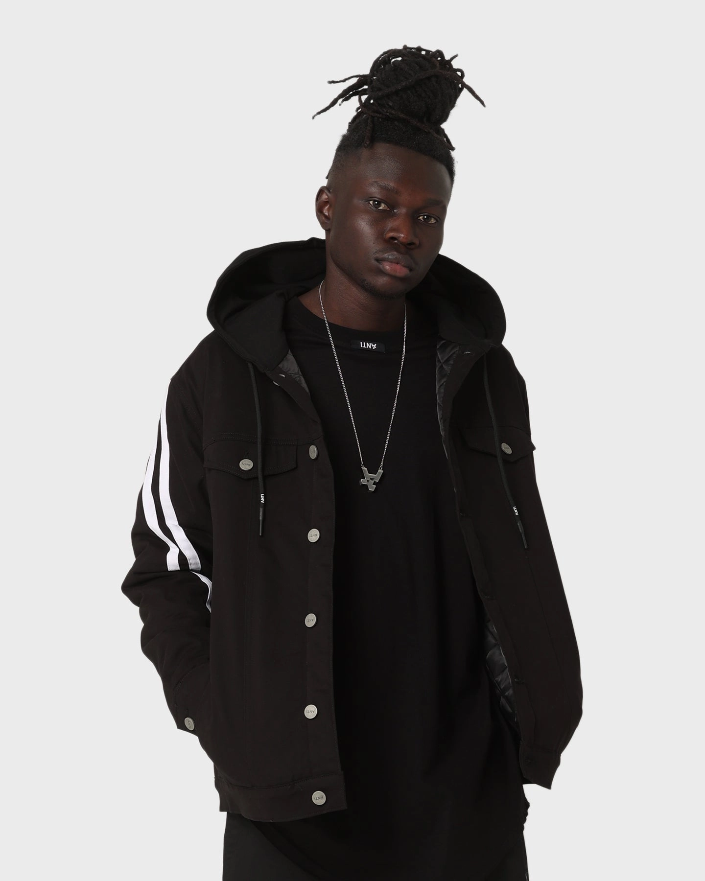 Cool Weather Layer Temperature Regulating Fabric The Anti Order Anti Sport Oversized Jacket Black/White