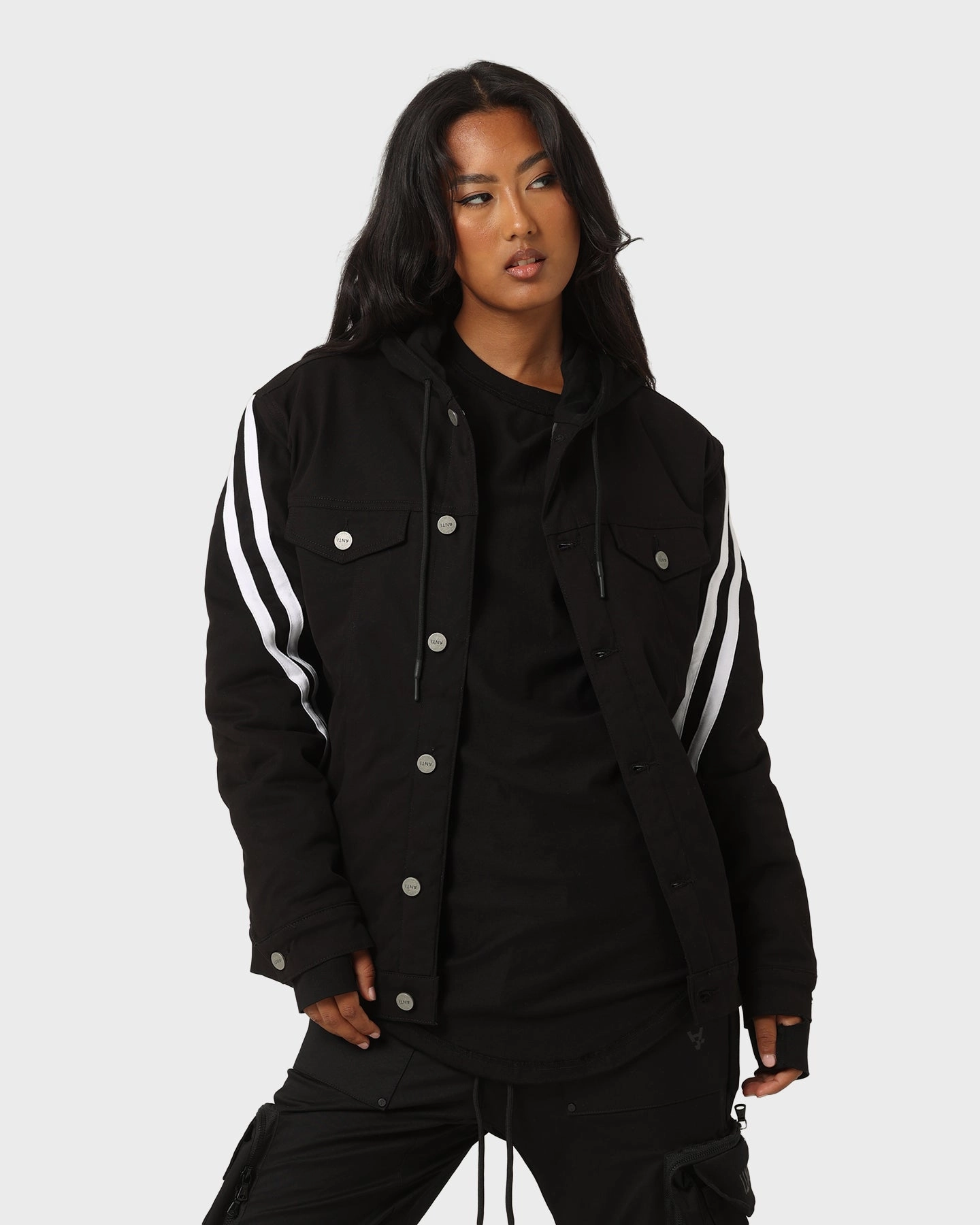 The Anti Order Anti Sport Oversized Jacket Black/White Relaxed Cut