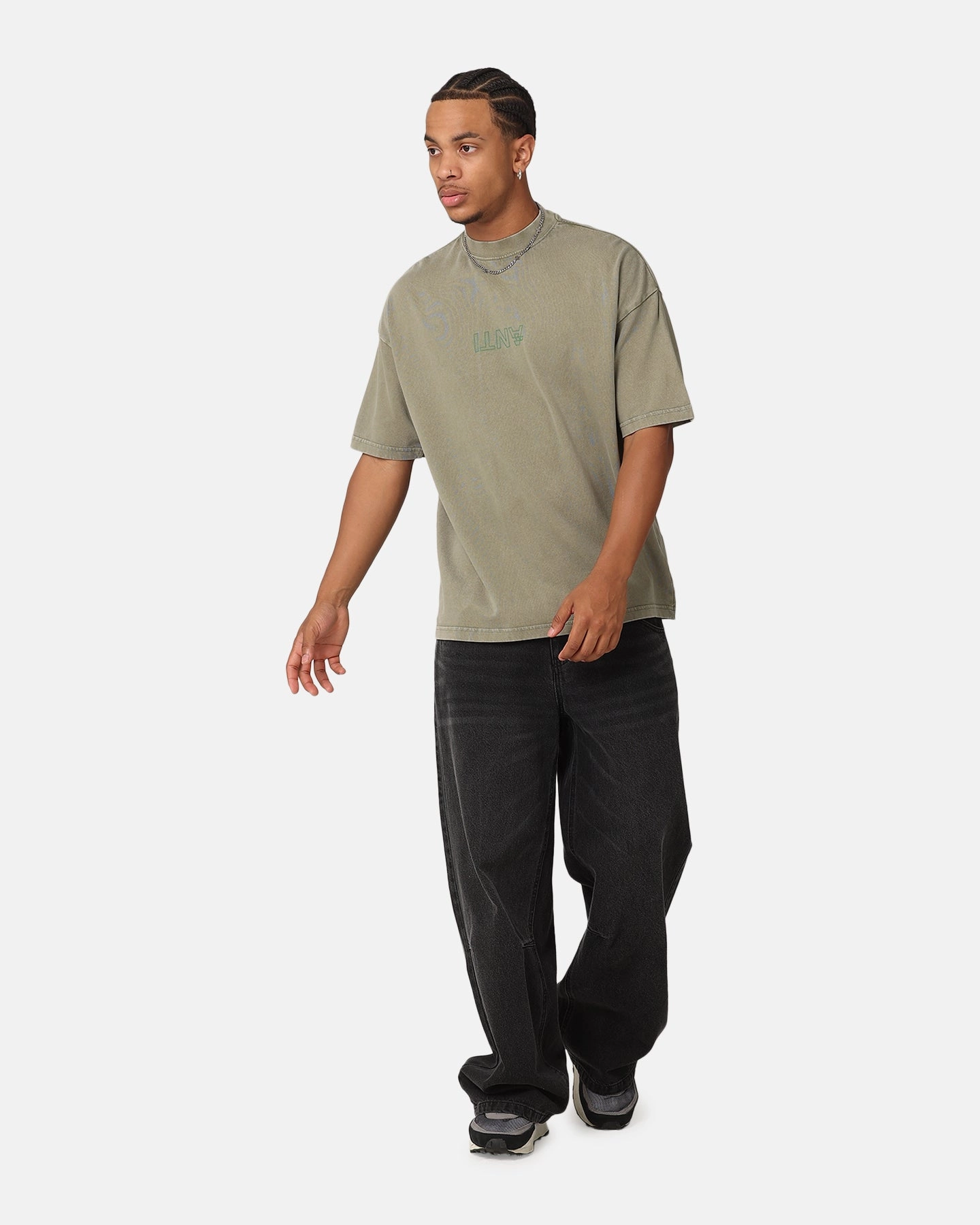 All-Day Comfort Wear Perfect Fit Wear The Anti Order Anti XY Mock Neck T-Shirt Vintage Khaki