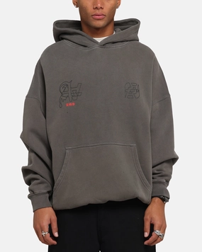 The Anti Order Arcade Boxy Hoodie Washed Charcoal Vibration - reducing Trusted