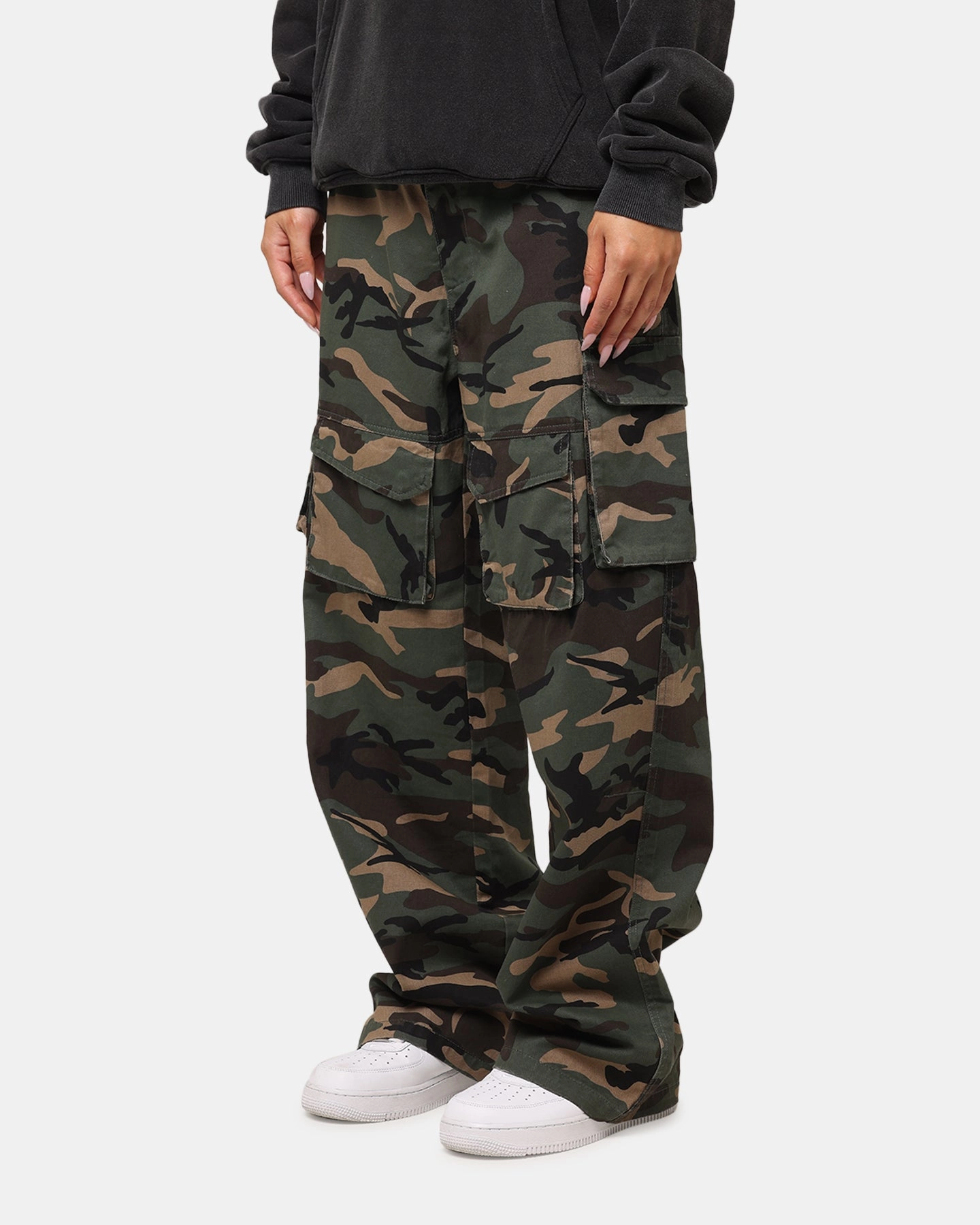 The Anti Order Artillery Baggy Cargo Pants  Woodland Camo Easy Match Slip Resistant