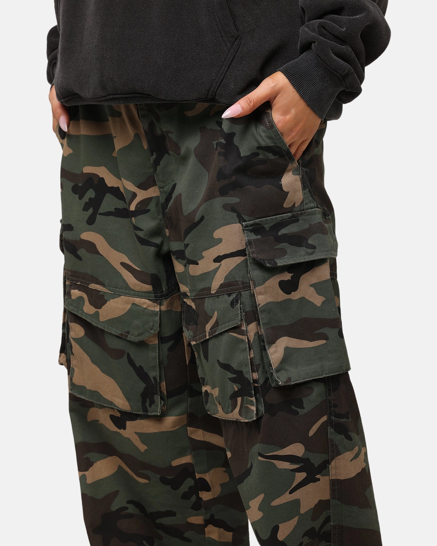 Layered Style The Anti Order Artillery Baggy Cargo Pants  Woodland Camo