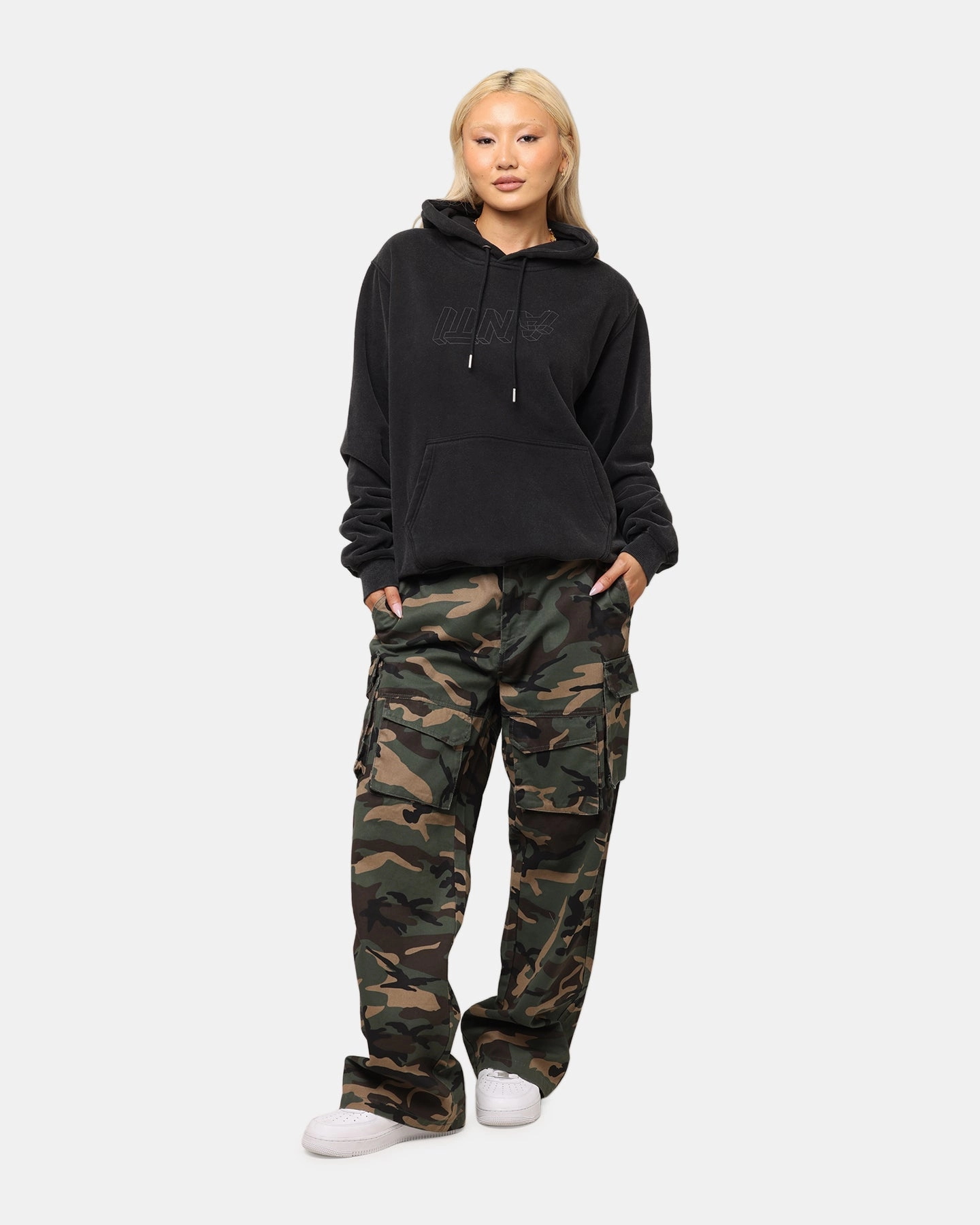 Travel Ready Low Profile Design The Anti Order Artillery Baggy Cargo Pants  Woodland Camo