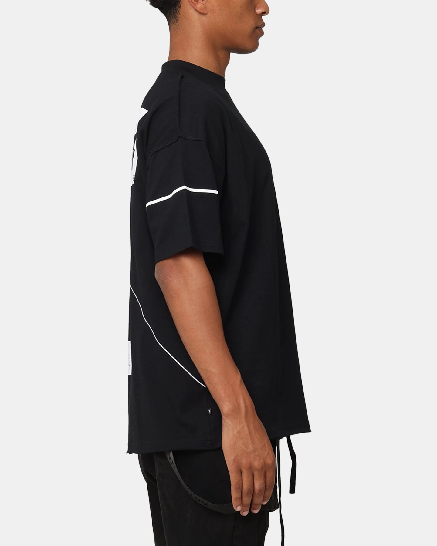 The Anti Order Azero Non Seam Oversized T-Shirt Black/White Heathered Fabric