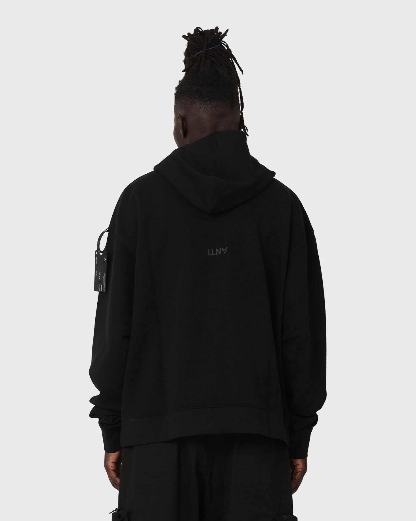 The Anti Order Boxy Drop Shoulder Hoodie Black outdoor barbecue