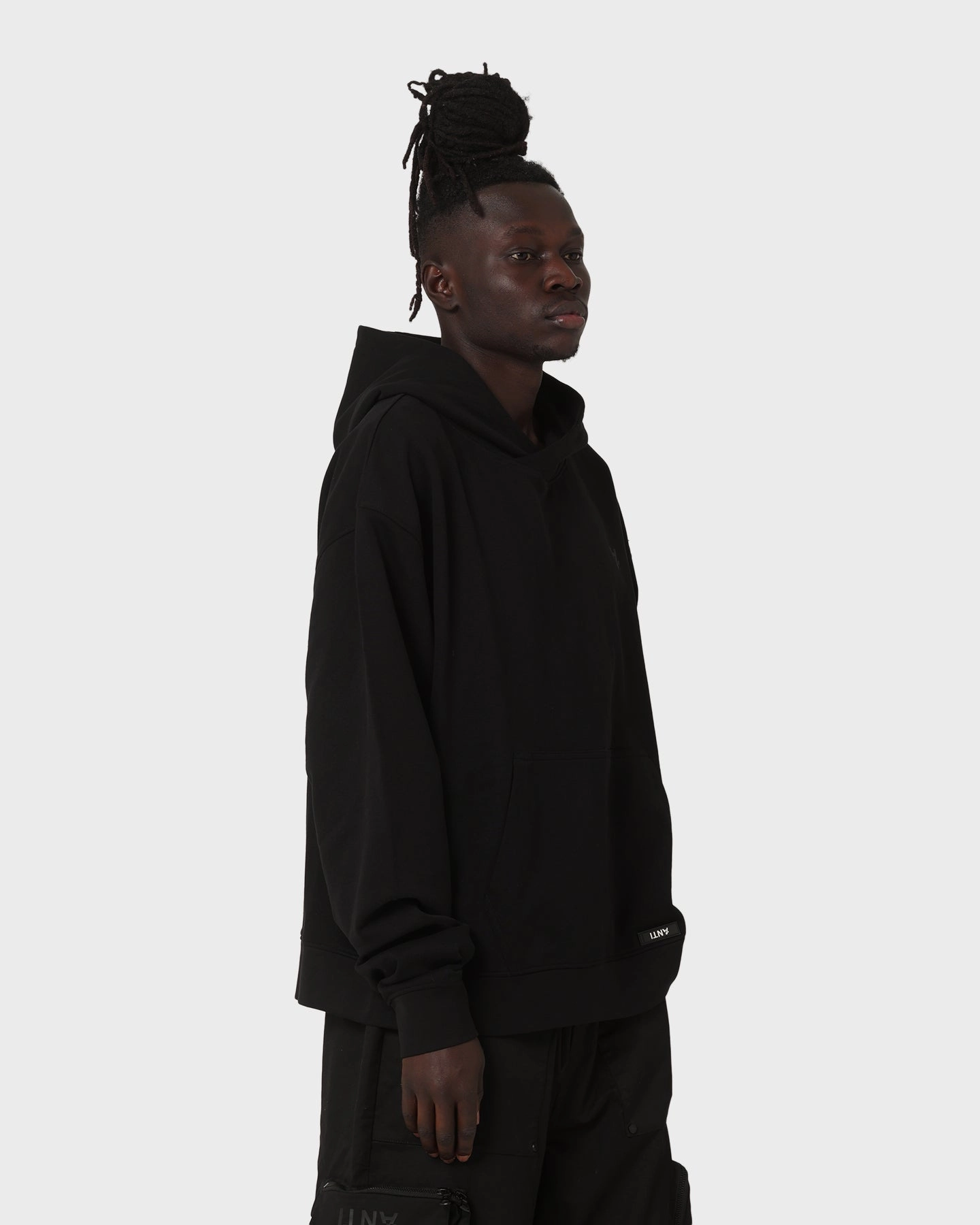 The Anti Order Boxy Drop Shoulder Hoodie Black birthday celebration